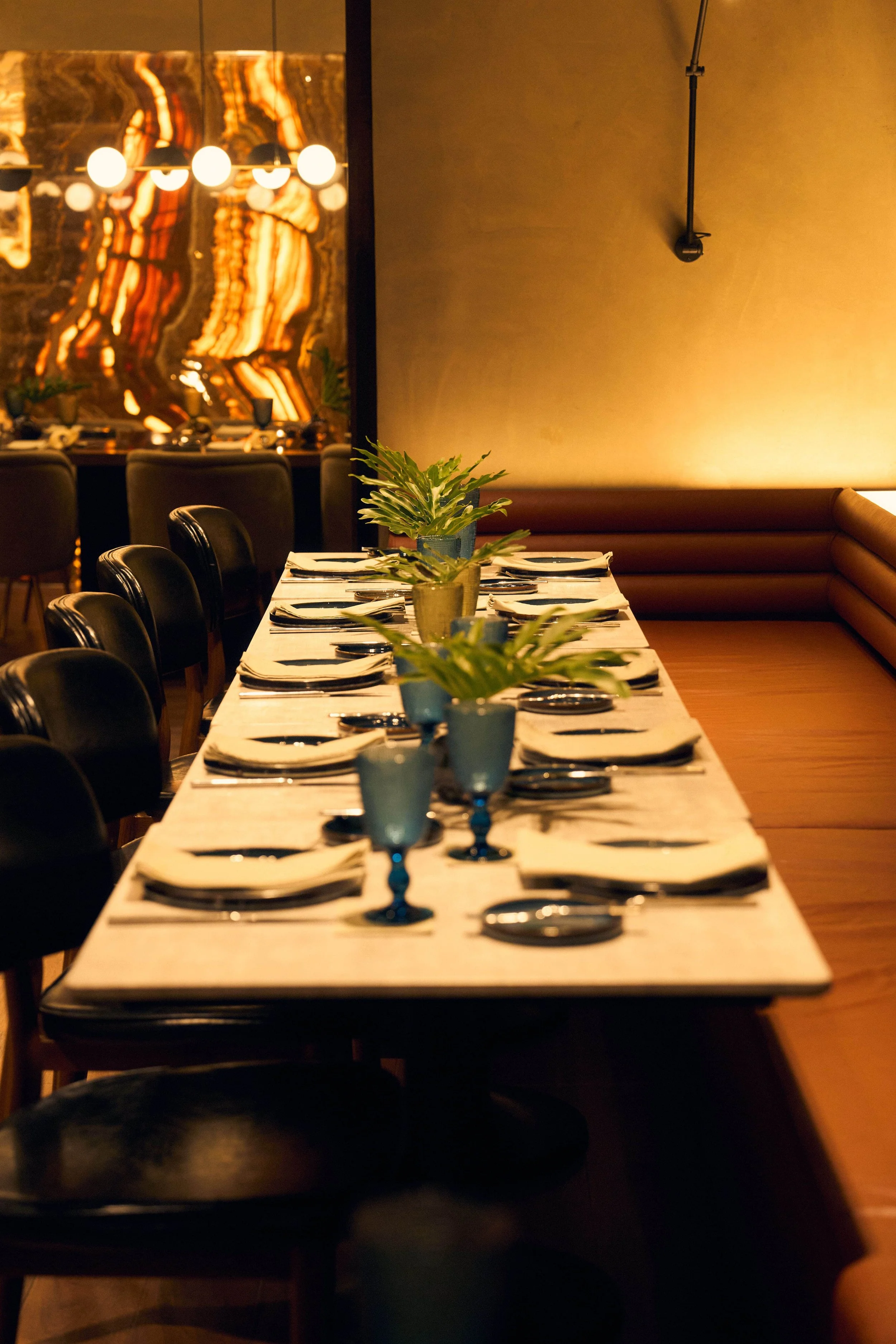 Restaurant Idalia's dining table