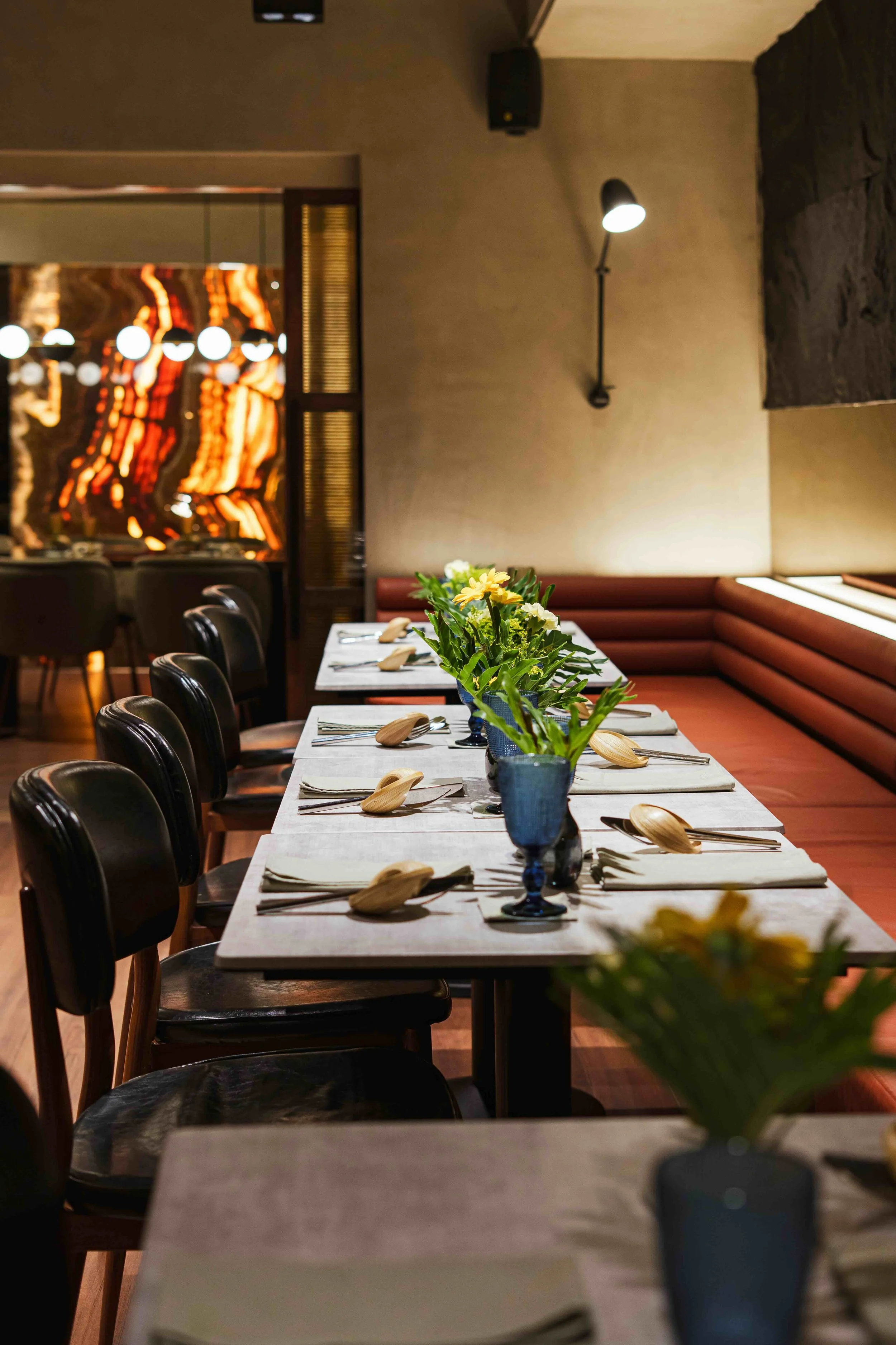 Restaurant Idalia's cozy dining table