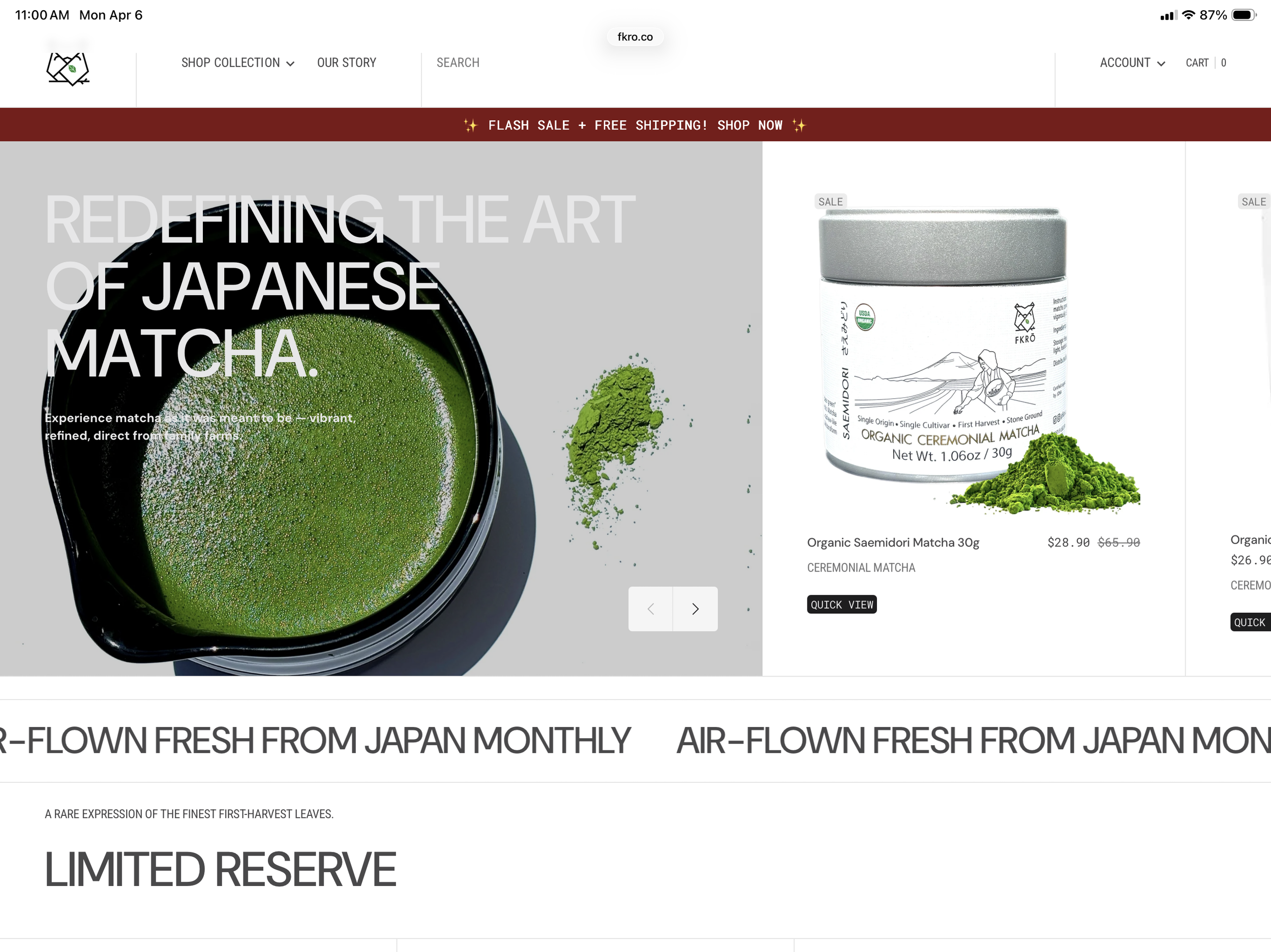FKRO Ceremonial Matcha Wellness + Ready To Glow Beauty Benefits 