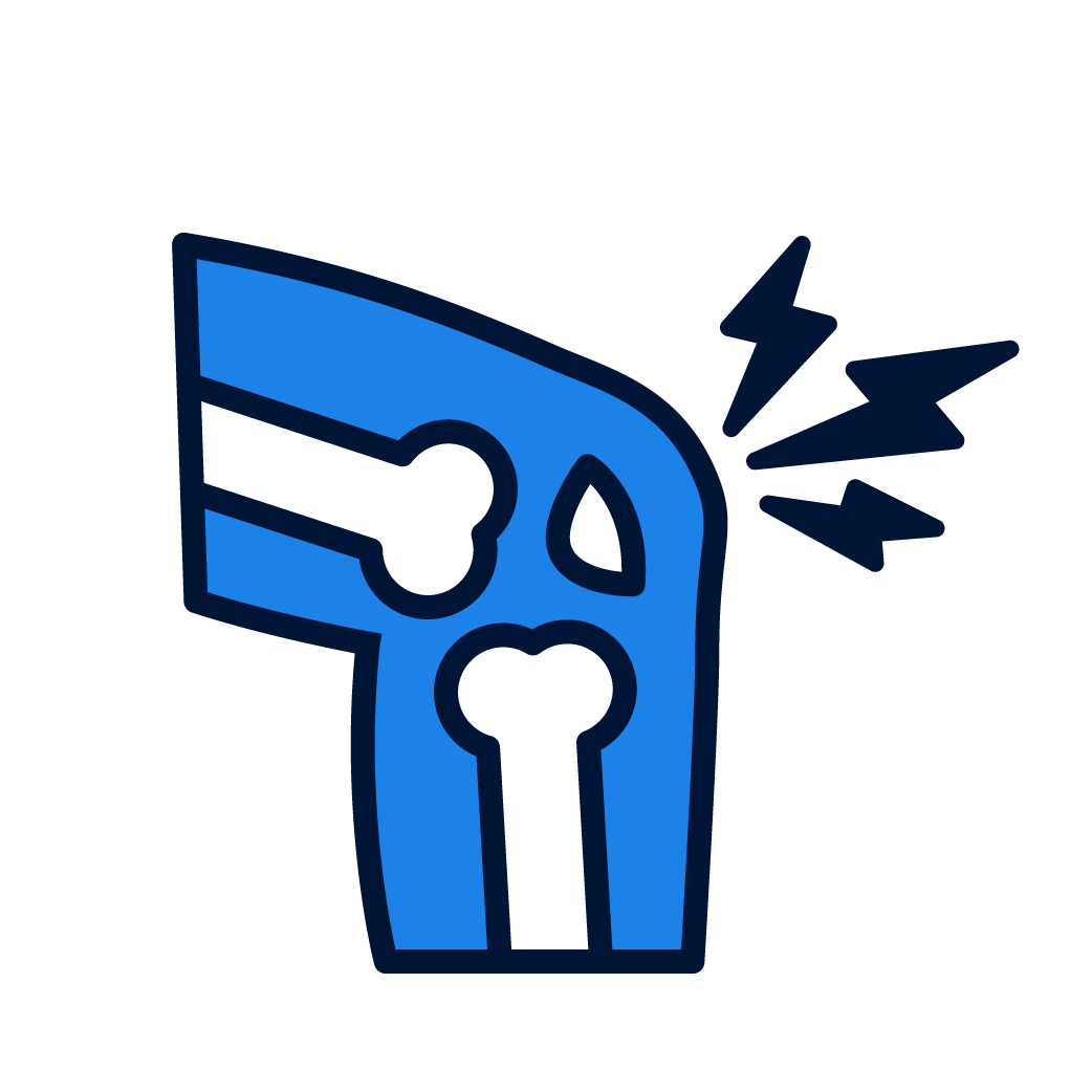 Illustration of a gun with bones inside, emitting a burst of sound or energy, depicted by zigzag lines.