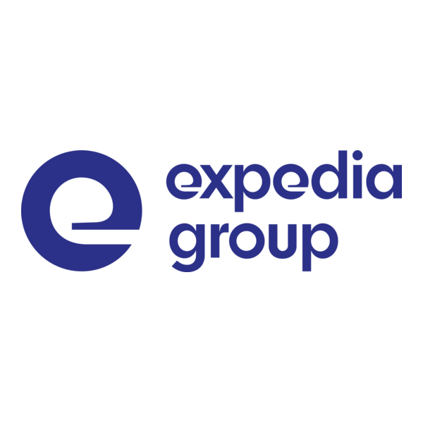 Expedia Group logo with a lowercase 'e' in a blue circle and the words 'expedia group' in blue text.