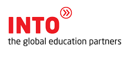 Logo of INTO, a global education partnership, with bold red text reading 'INTO' and smaller black text saying 'the global education partners'.
