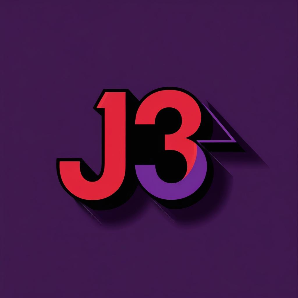 Red, Purple, & Black J3 Logo