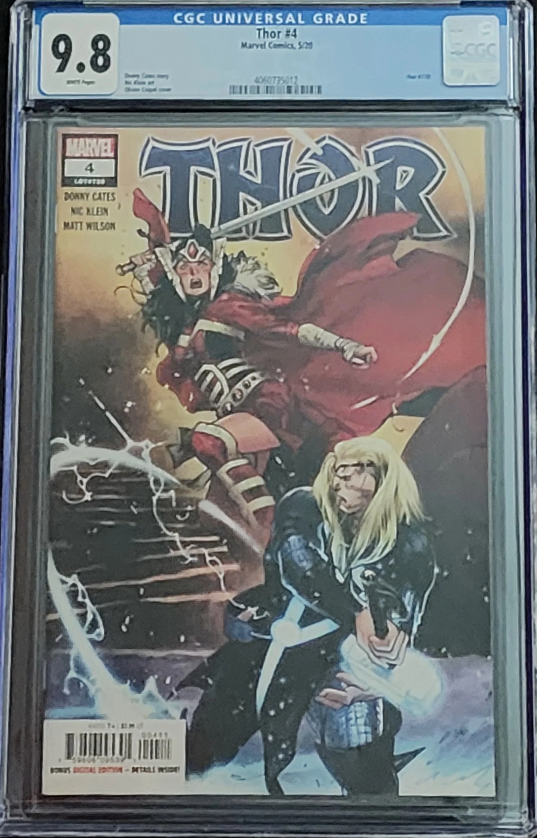 Thor #4 CGC 9.8 White Pages 1st Black Winter Cameo Donny Cates Marvel 2020 Key