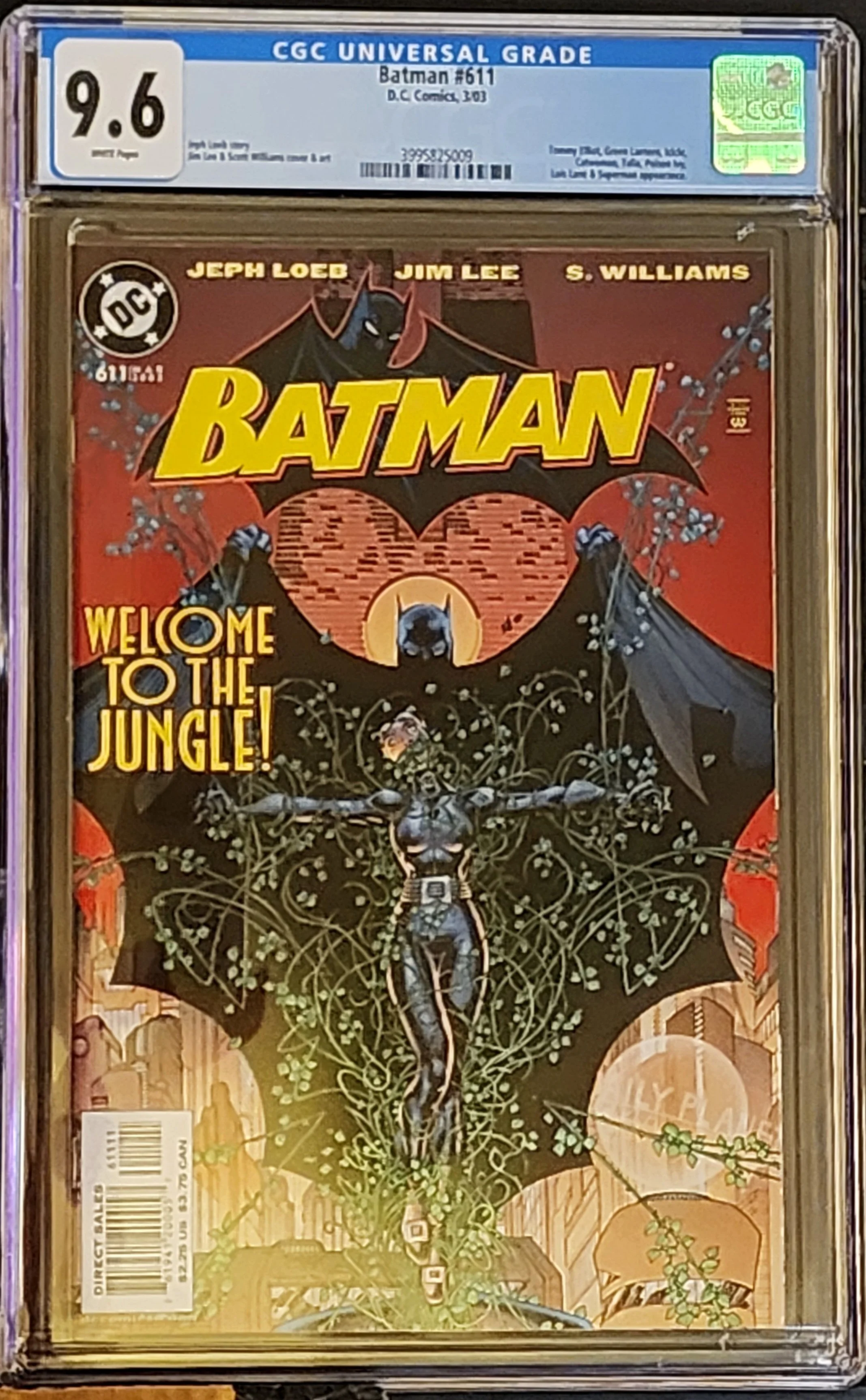 Batman #611 CGC 9.6 White Pages Jim Lee Art Hush Part 4 DC Comics 2003