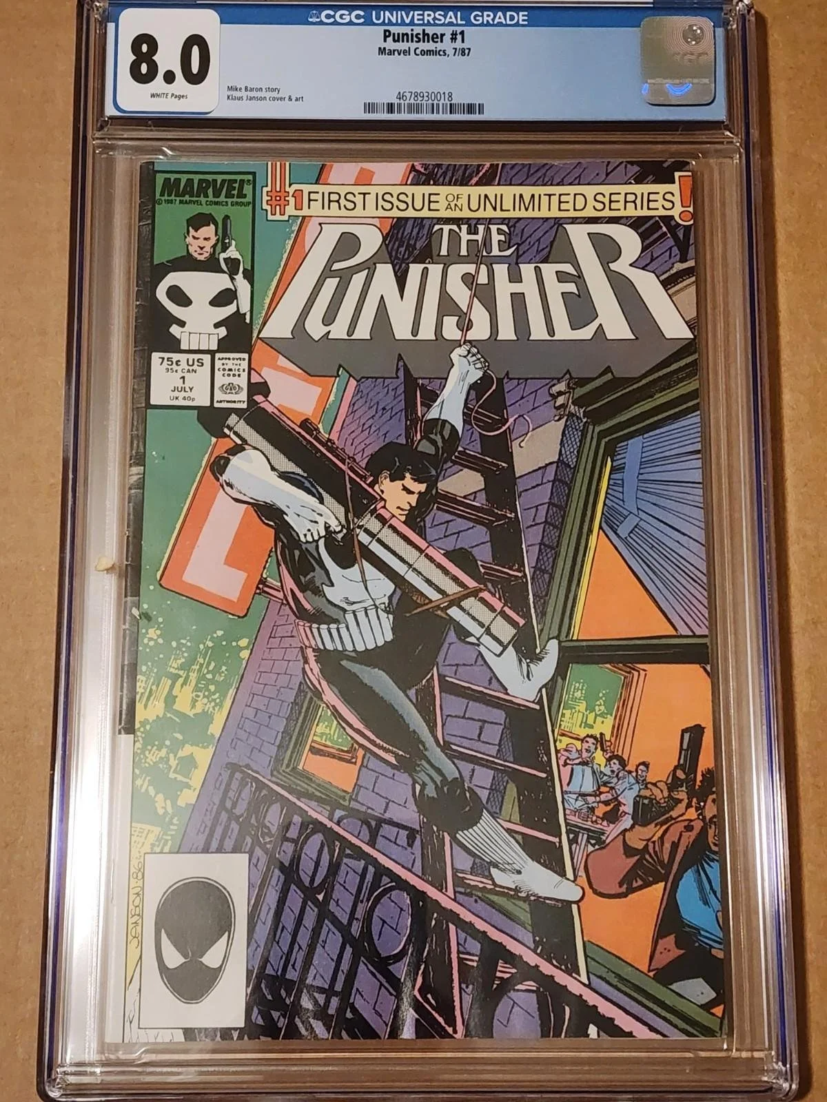 The Punisher #1 (Marvel Comics July 1987) - CGC Graded 8.0