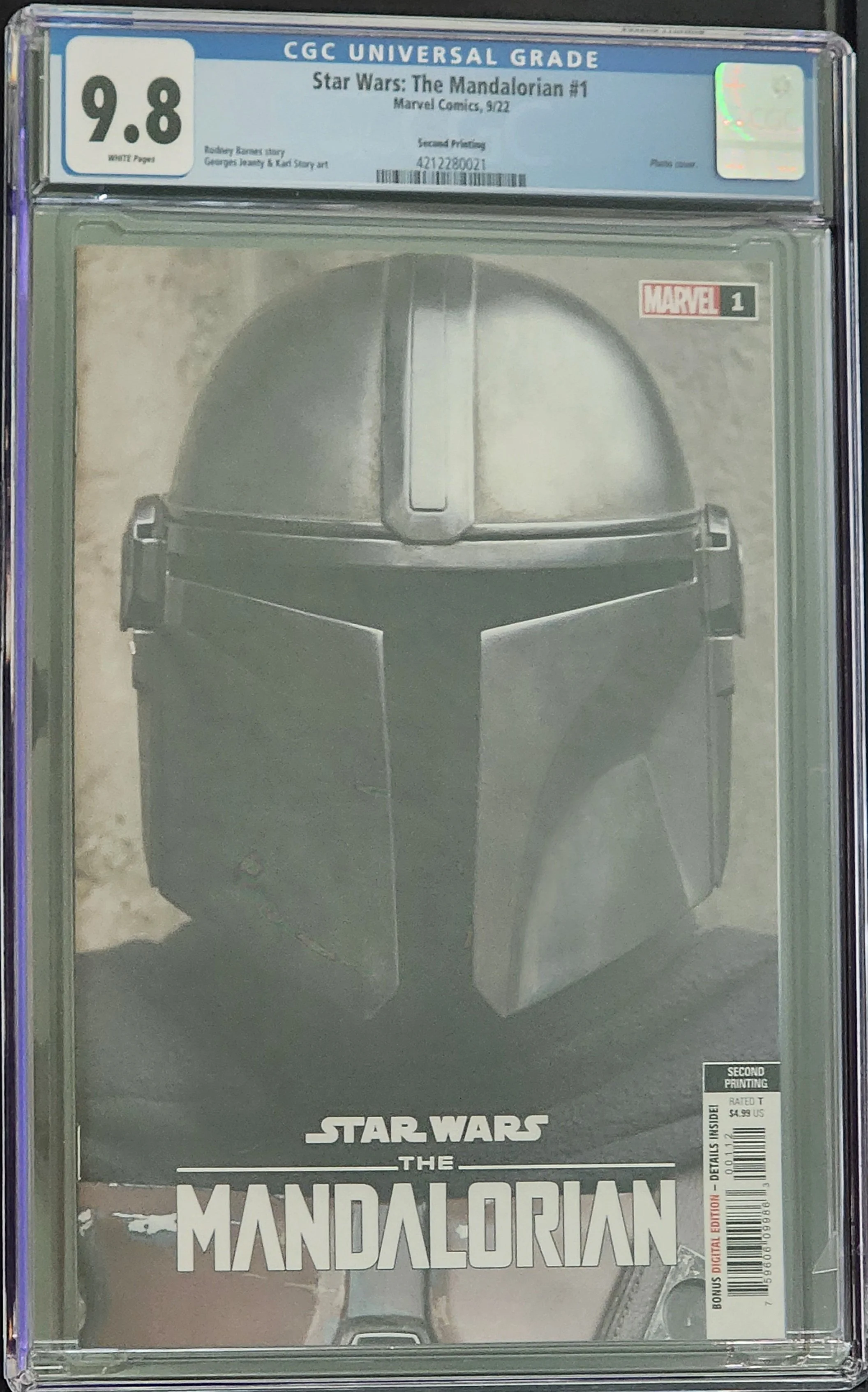 Star Wars Mandalorian #1 2nd Print Photo & #2 Andrews CGC 9.8 Lot 1st Grogu Key