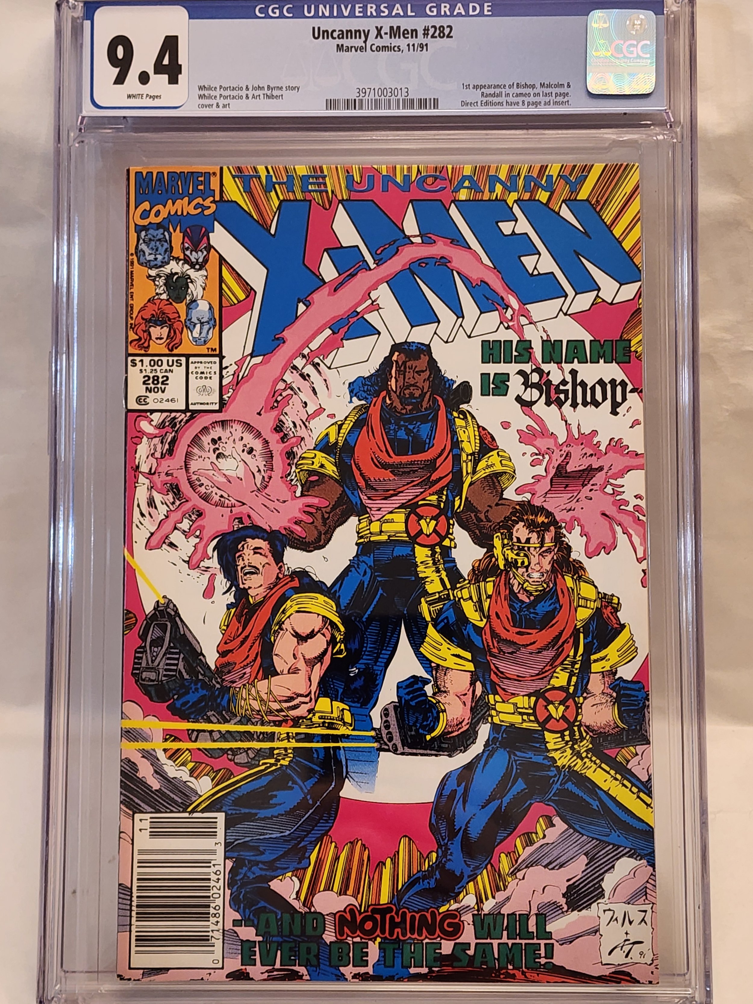CGC 9.4 The Uncanny X-Men #282