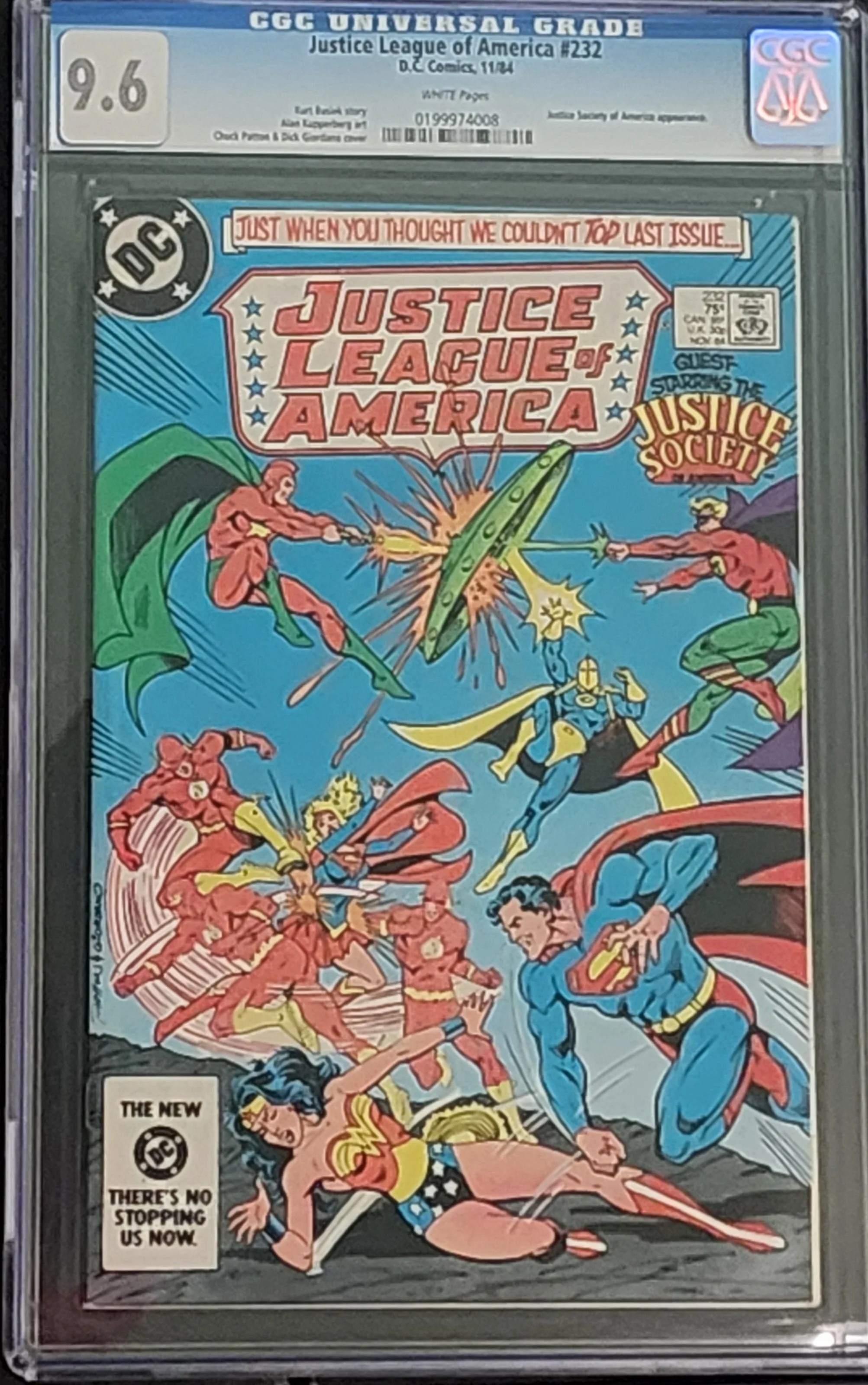 Justice League of America #232 CGC 9.6 White Page JSA App Kurt Busiek DC 1984