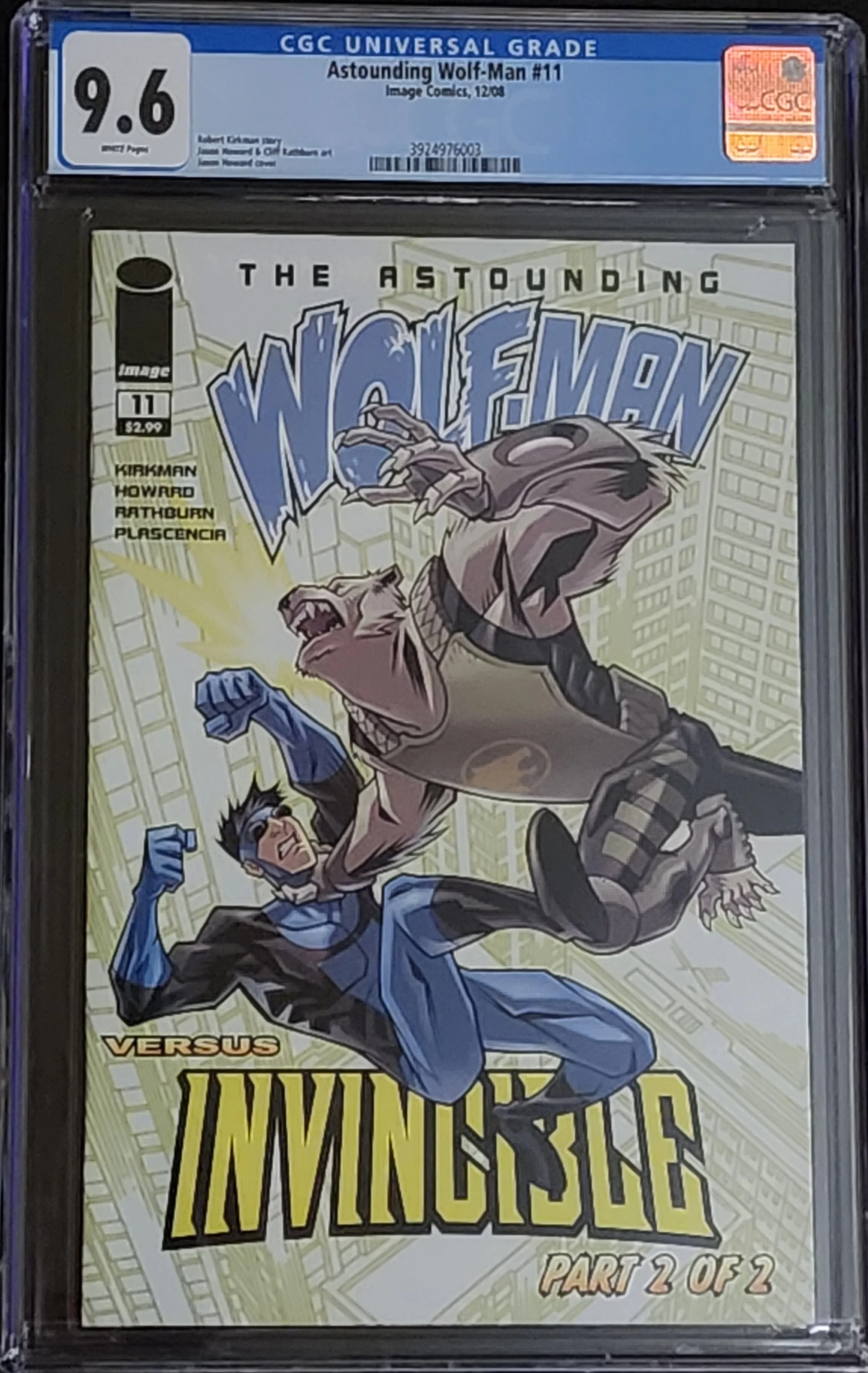 Astounding Wolf-Man #11 CGC 9.6 White Pages Invincible Crossover Image 2008