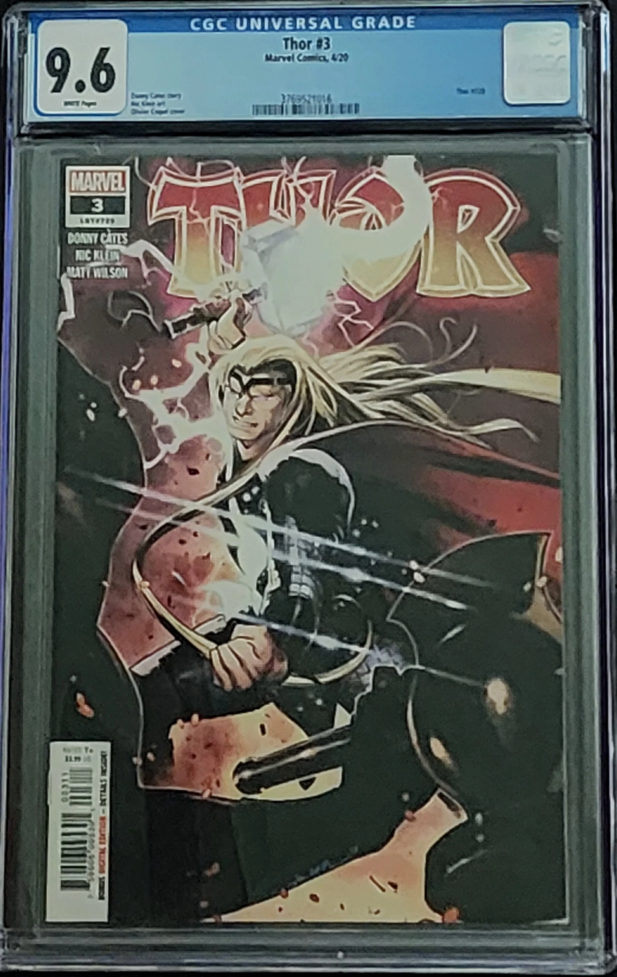 Thor #3 CGC 9.6 White Pages Battle Thor vs Beta Ray Bill Donny Cates Marvel 2020
