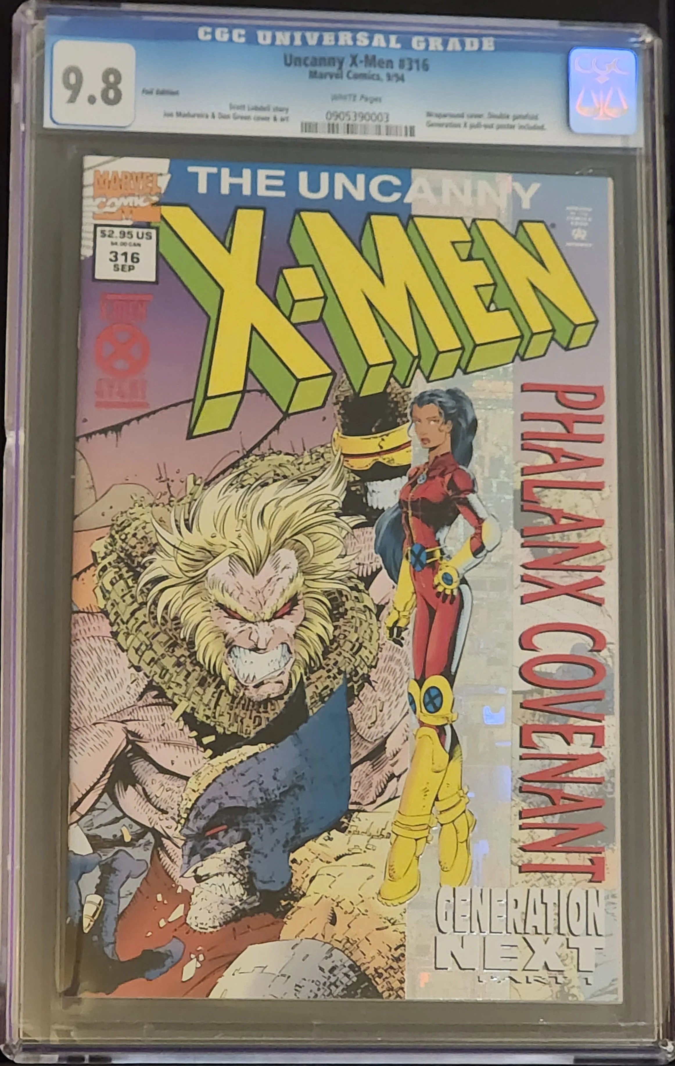 Uncanny X-Men #316 Newsstand Enhanced Holofoil CGC 9.8 1st M Marvel 1994 Key