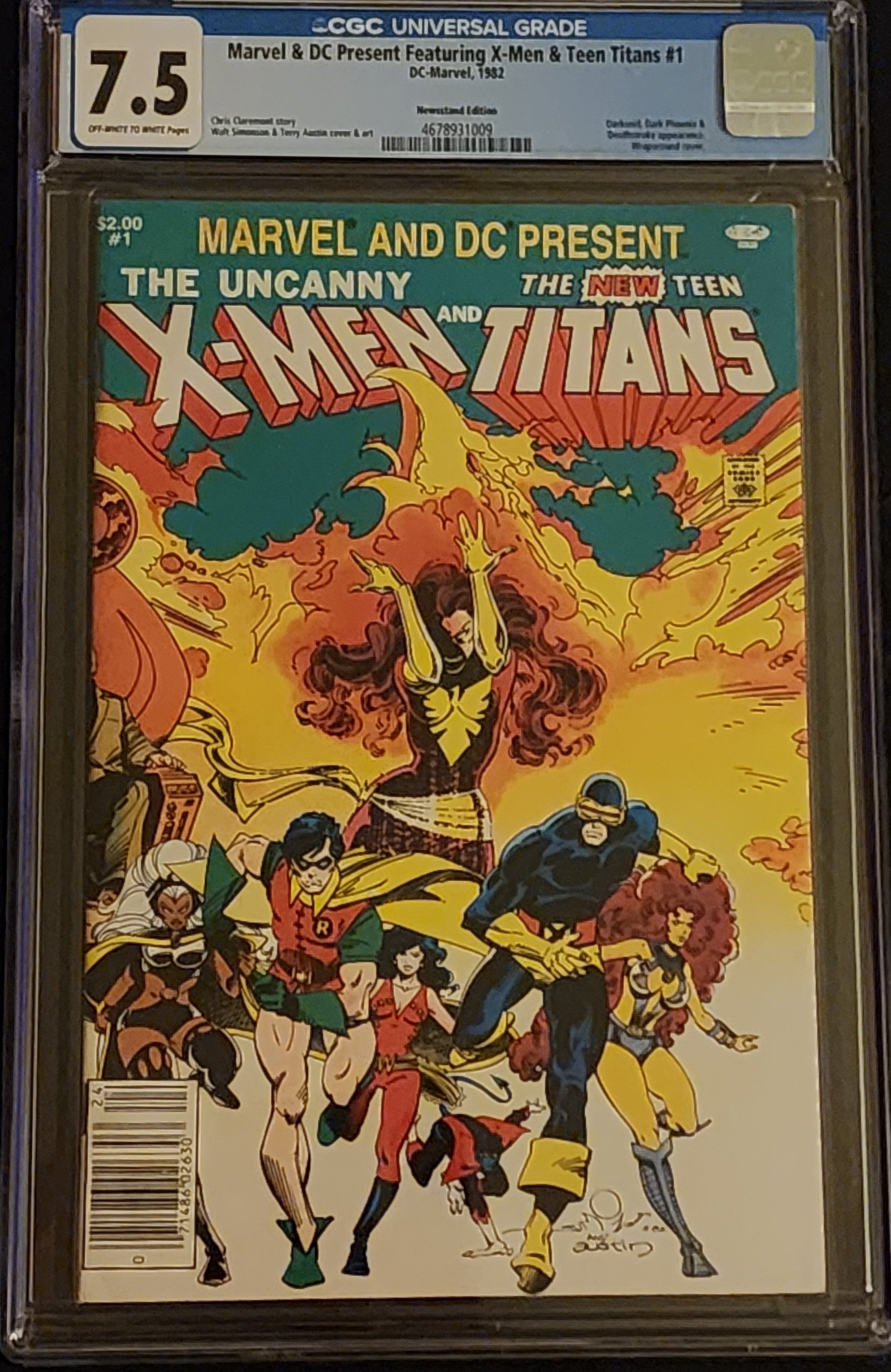 Uncanny X-Men vs New Teen Titans #1 CGC 7.5 Off-White/White Marvel DC Crossover