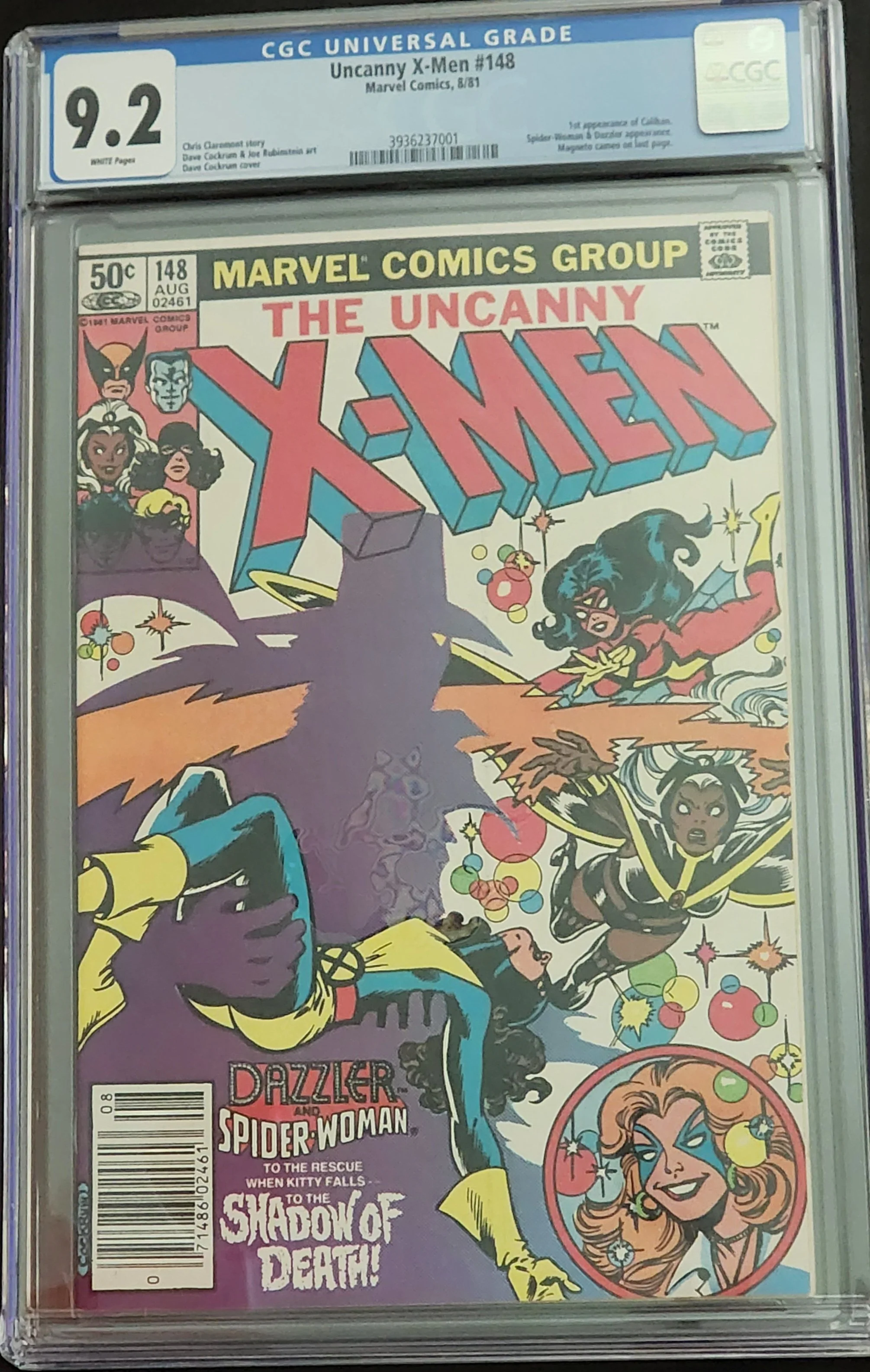 Uncanny X-Men #148 CGC 9.2 White Pages 1st Appearance Caliban