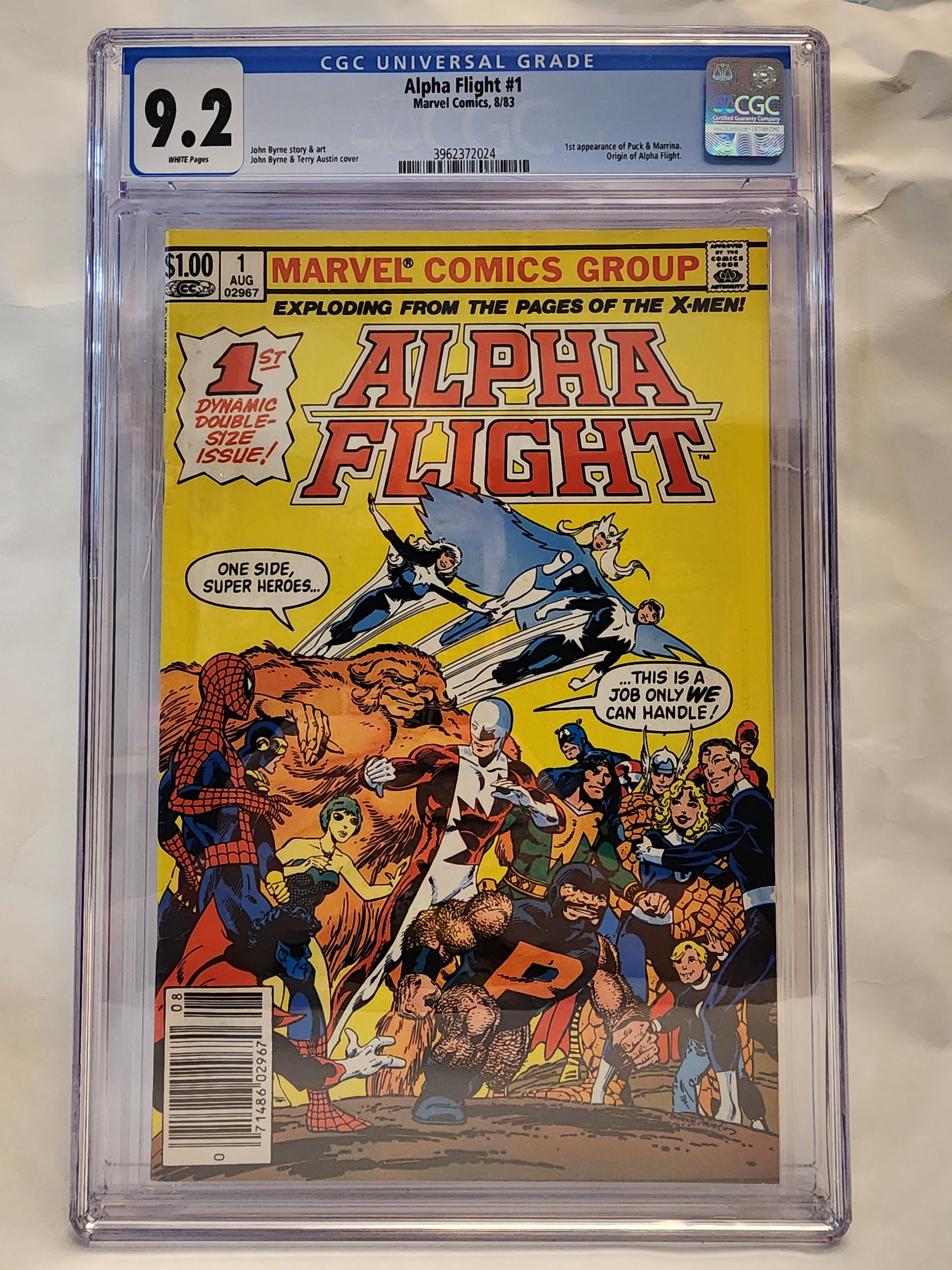 CGC 9.2 Alpha Flight #1 - 1st Puck, Tundra, Marrina and Multiple Key Character debuts!