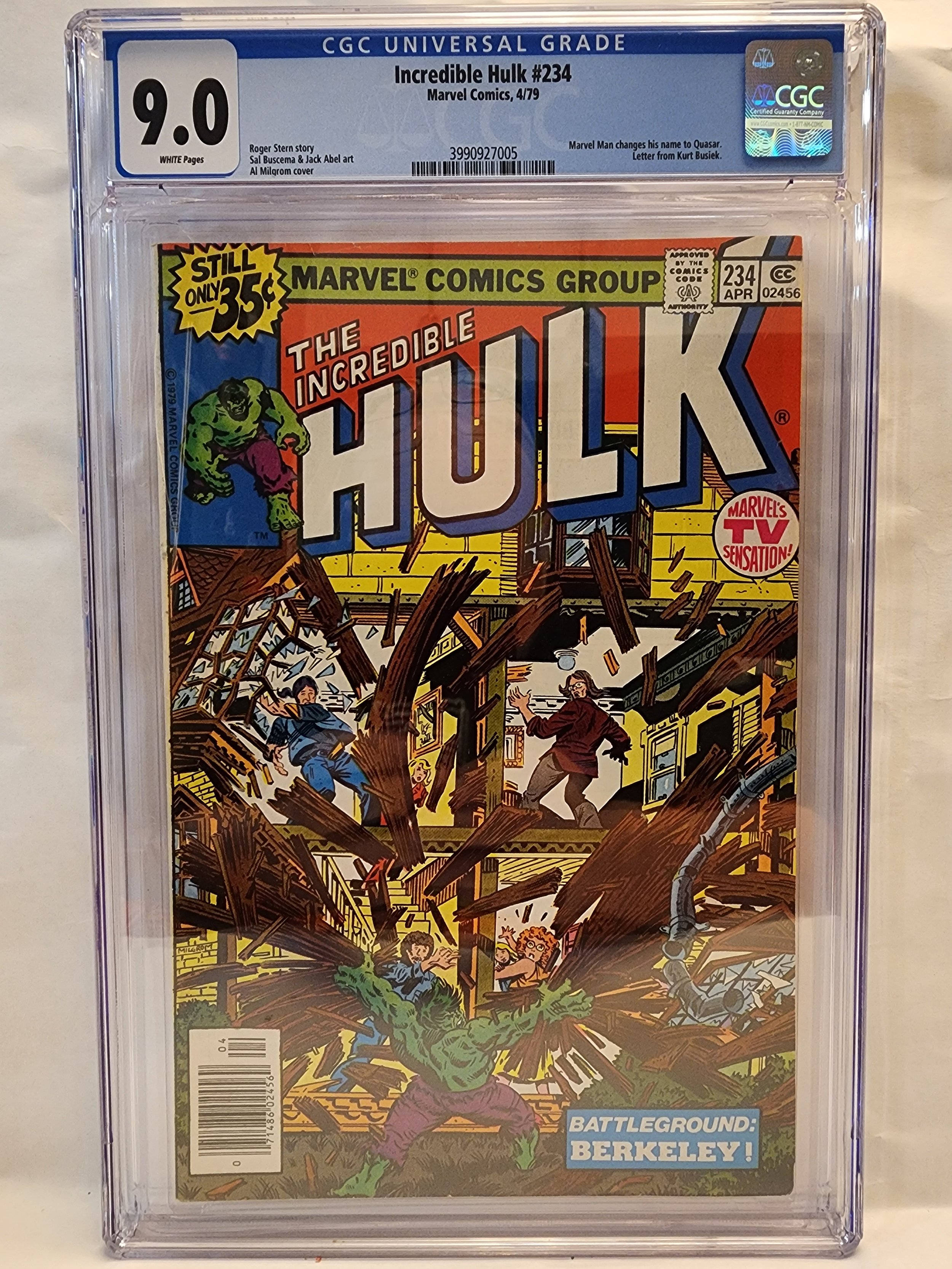 CGC 9.0 The Incredible Hulk #234 - 1st Appearance of Quasar (Wendell Vaughn)!