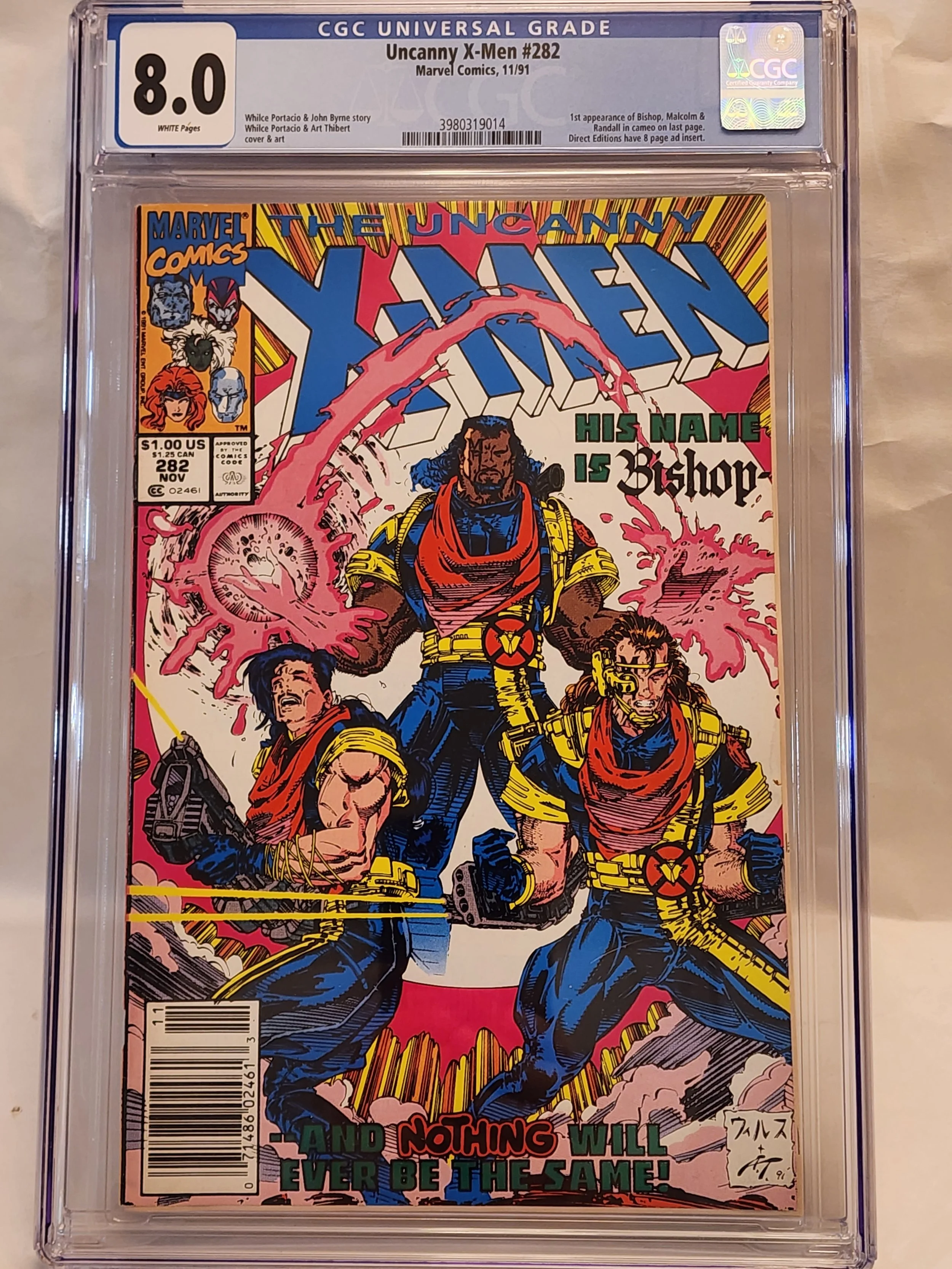 CGC 8.0 The Uncanny X-Men #282