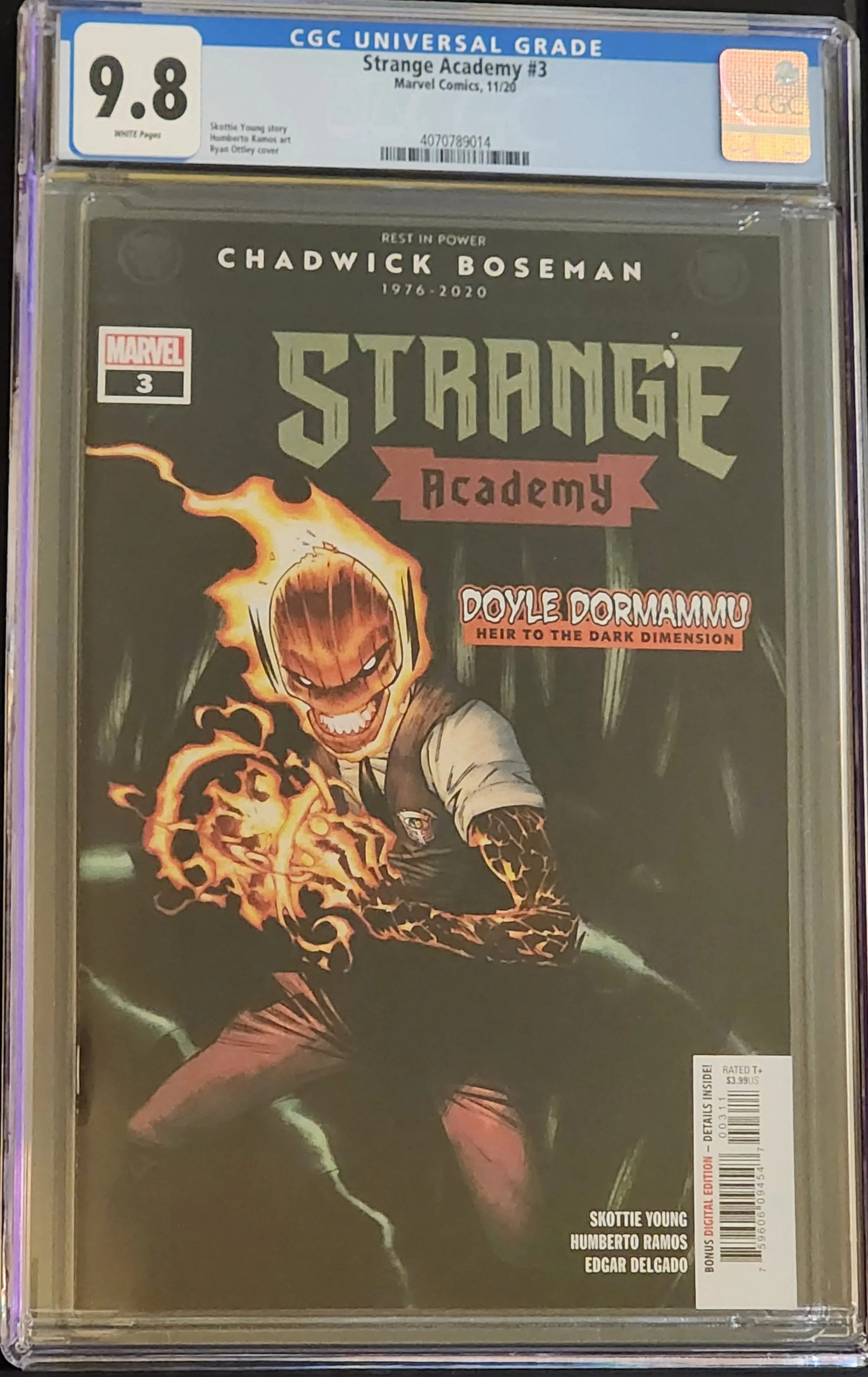 Strange Academy #3 CGC 9.8 White Pages 1st Cameo The Hollow Marvel 2020 Key