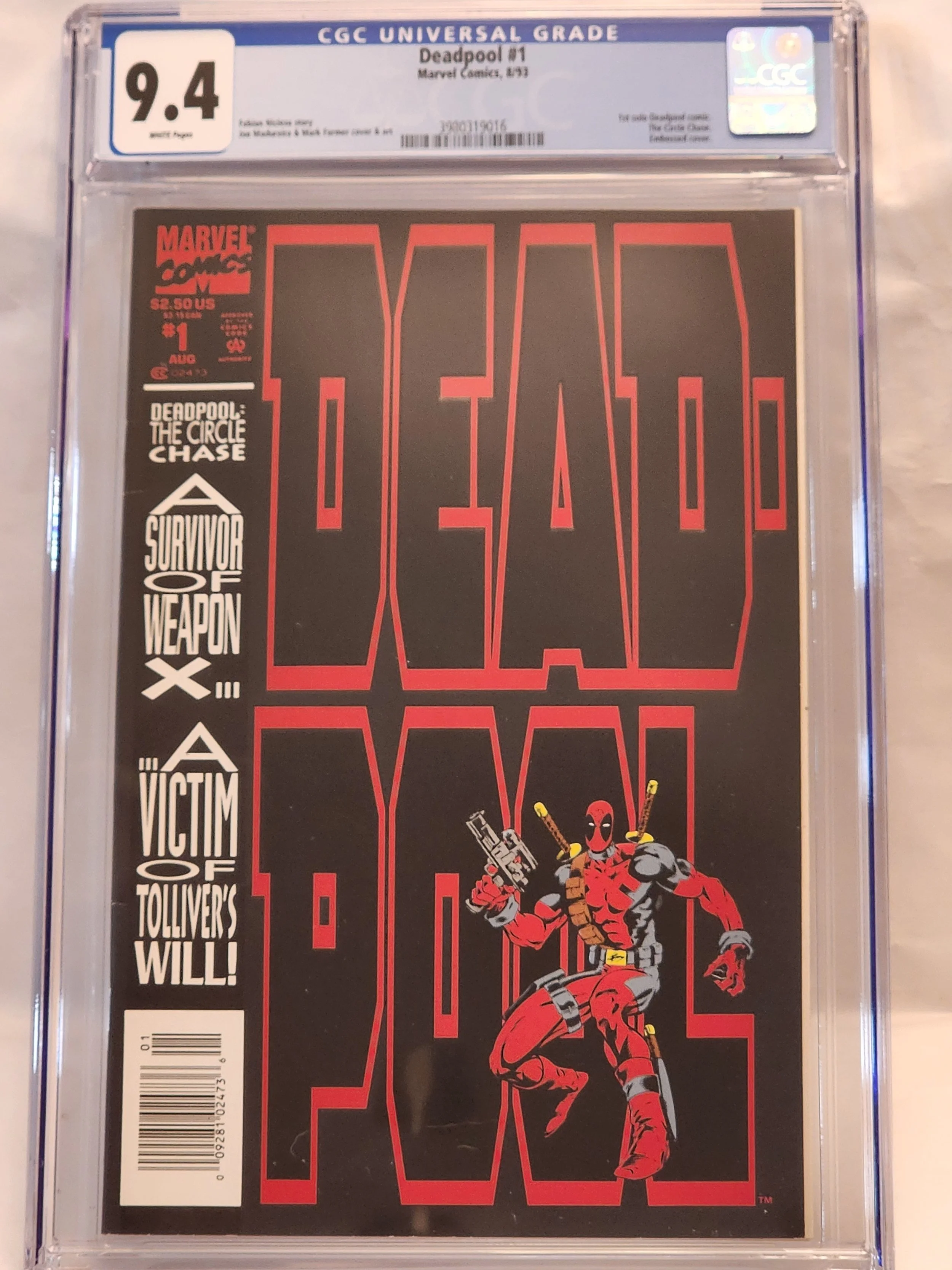 CGC 9.4 Deadpool: The Circle Chase #1 - 1st Deadpool Solo Series