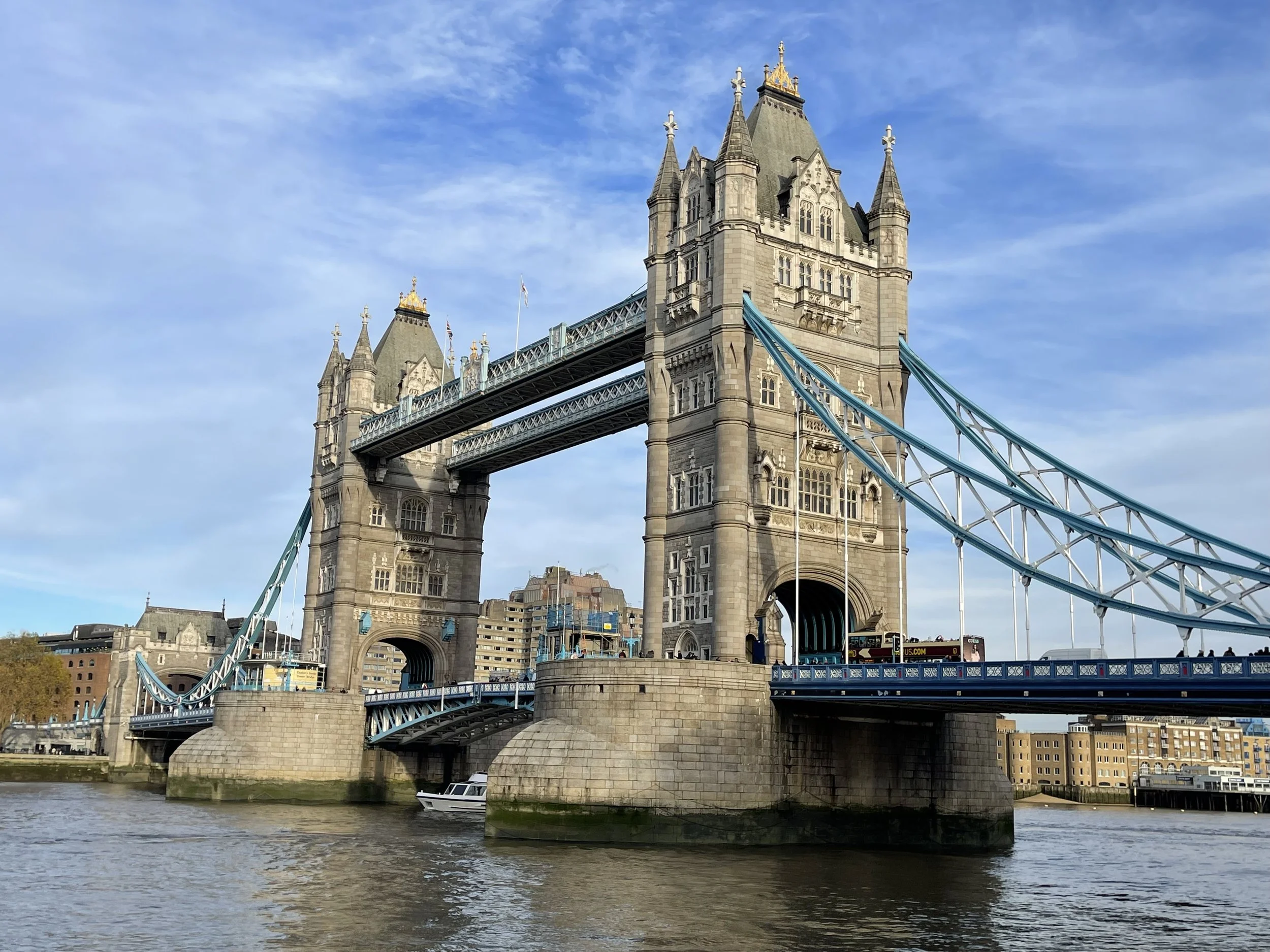 Personal pic of The Tower Bridge in London, UK crossing the River Thames on a clear day.