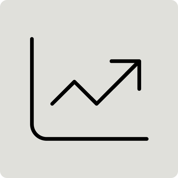 Line graph showing increasing trend with an upward arrow concerning Multi-location maintenance management.