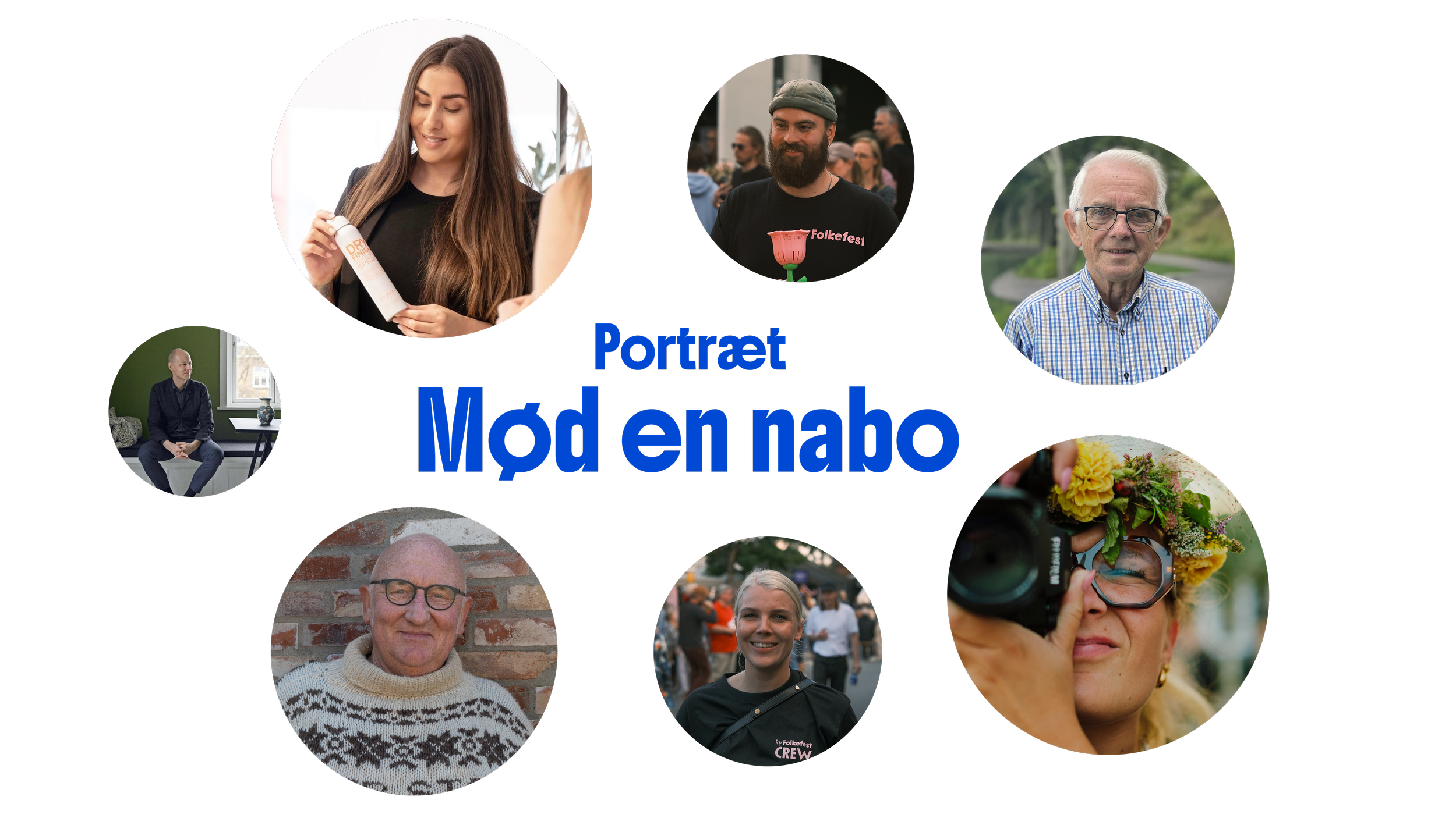 Et udsnit af dem som har deltaget i vores portræt interview: Mød en Nabo