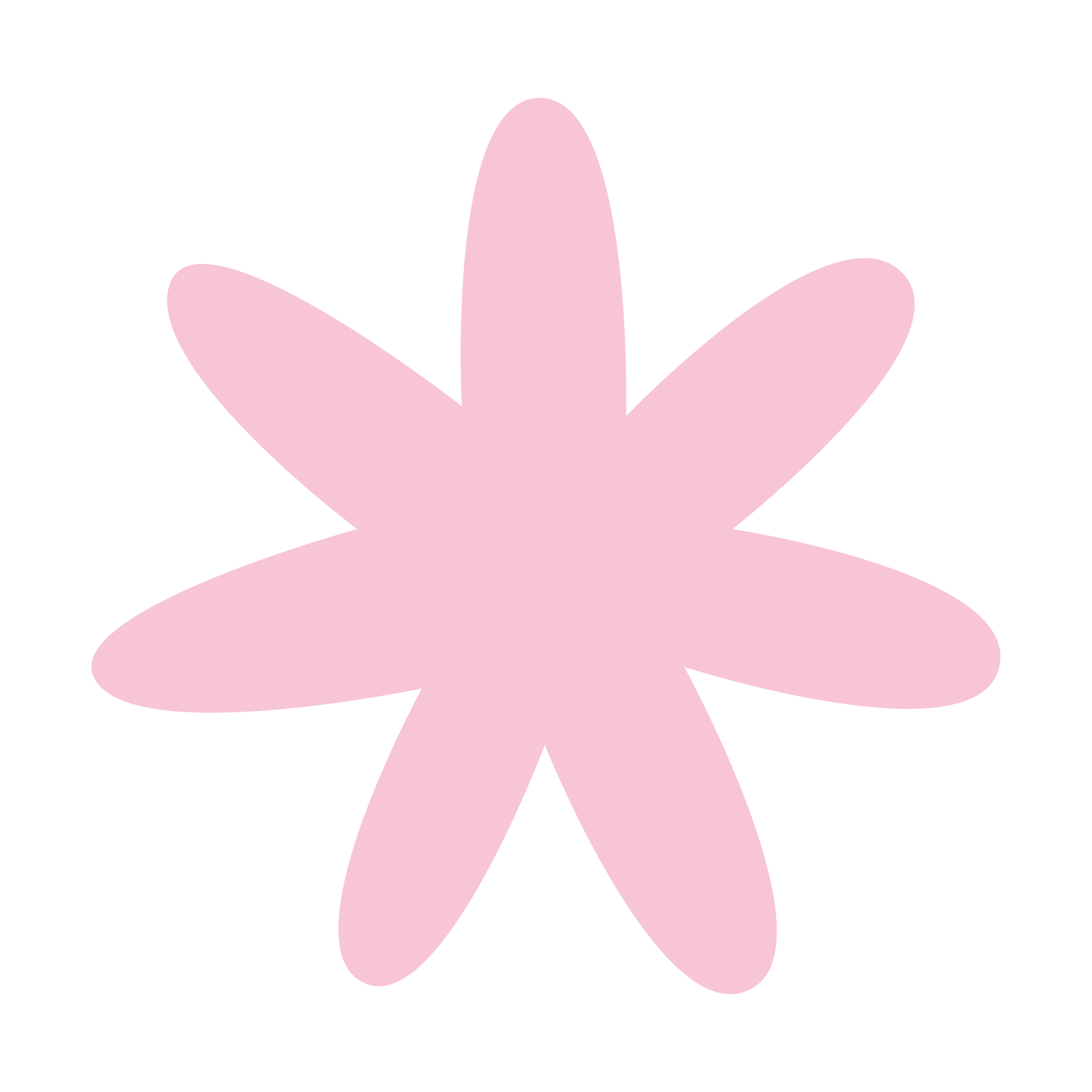 En lyserød blomst med seks kronblade.