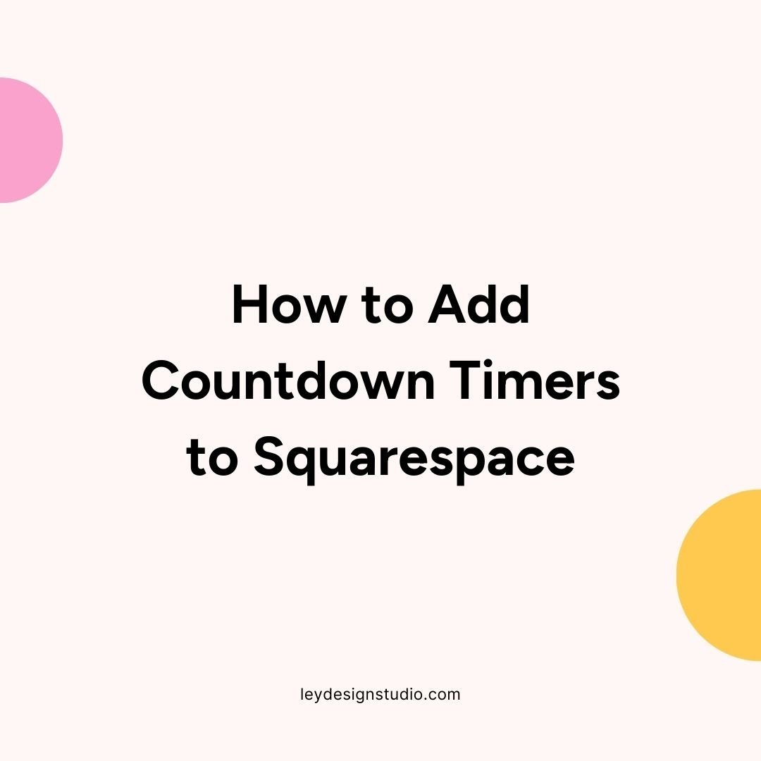 How to Add Countdown Timers to Squarespace