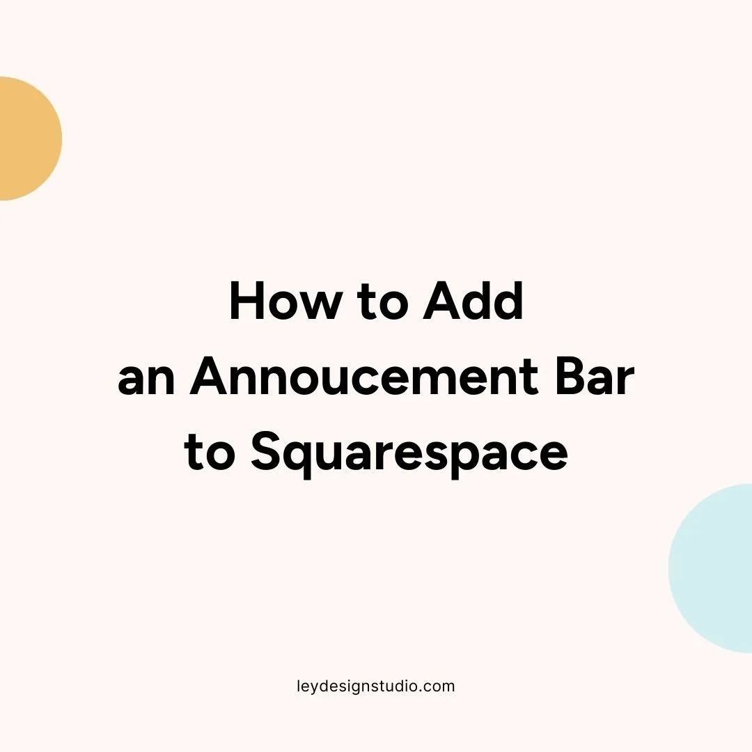 How to Add an Announcement Bar in Squarespace