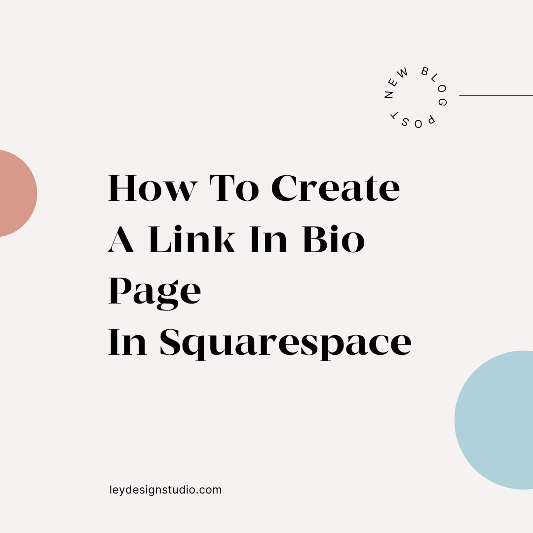 How To Create A Link In Bio Page In Squarespace