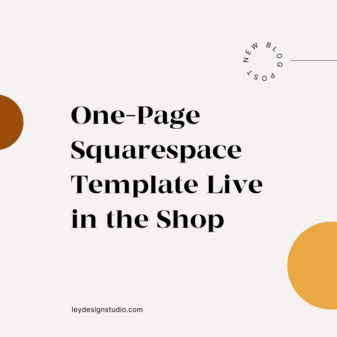 One-Page Squarespace Template