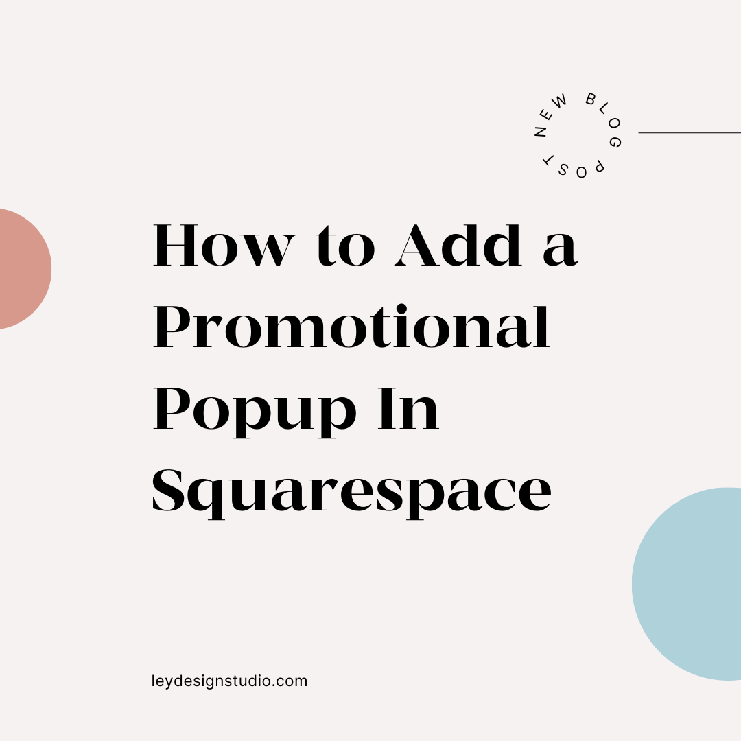 How to Add a Promotional Popup In Squarespace