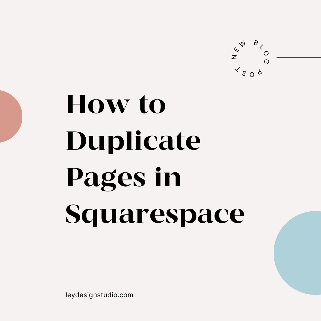 How to Duplicate Pages in Squarespace