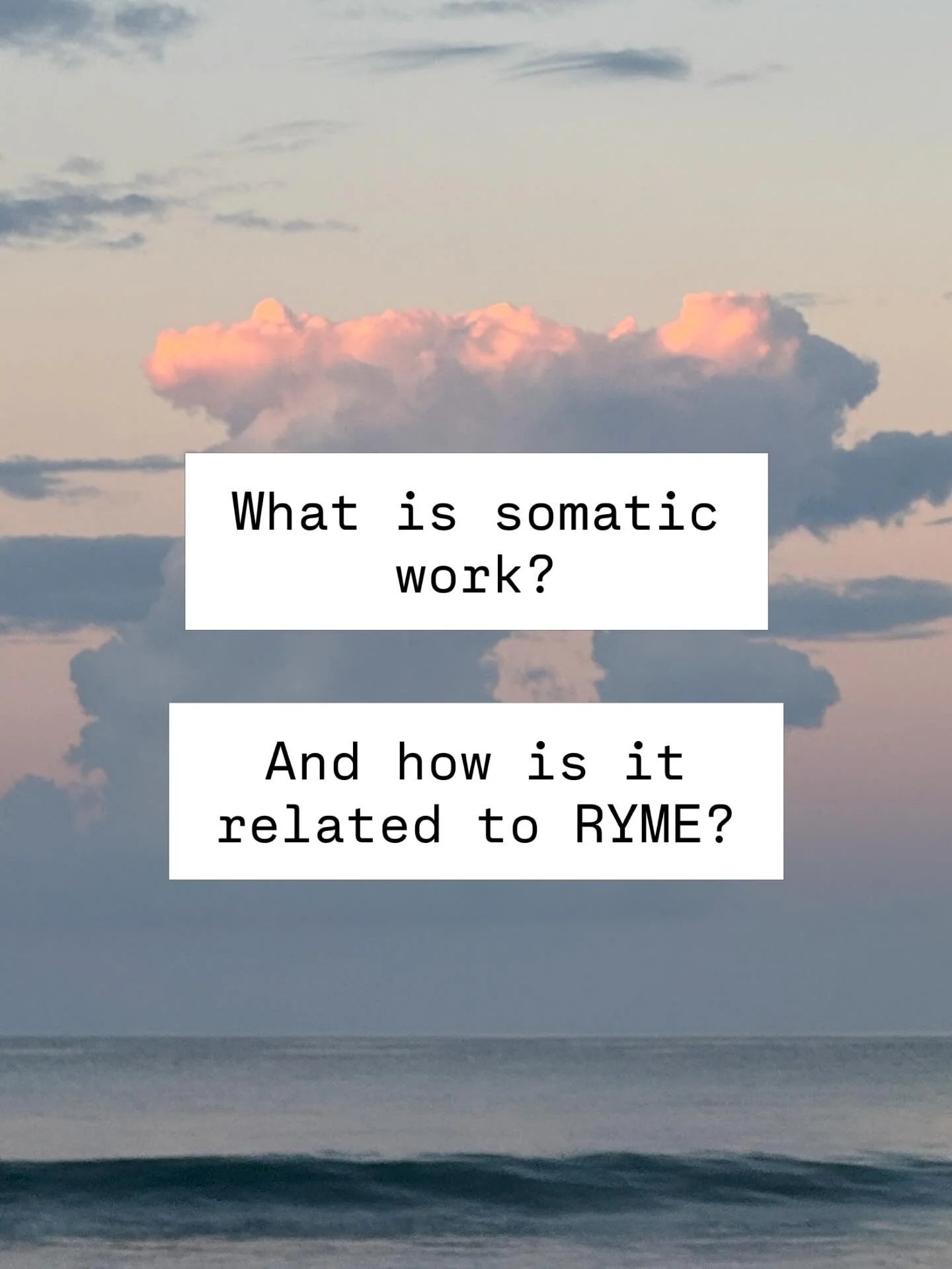 If you&rsquo;ve heard the word but couldn&rsquo;t quite explain it. This one is for you.

Somatic means the body. Somatic healing means using the body as information. Not something to override. Not something to perform wellness at. Something to actua