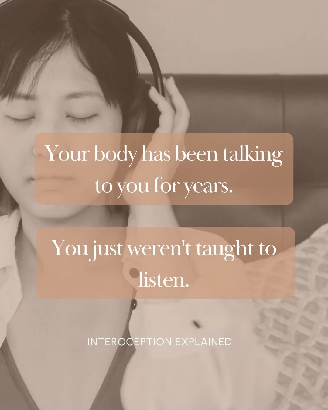 Something most high-achieving women were never taught: how to hear what their own body is saying.

You track your team, your kids, your partner. You know when someone is off before they say a word.

But when someone asks &ldquo;how do you actually fe
