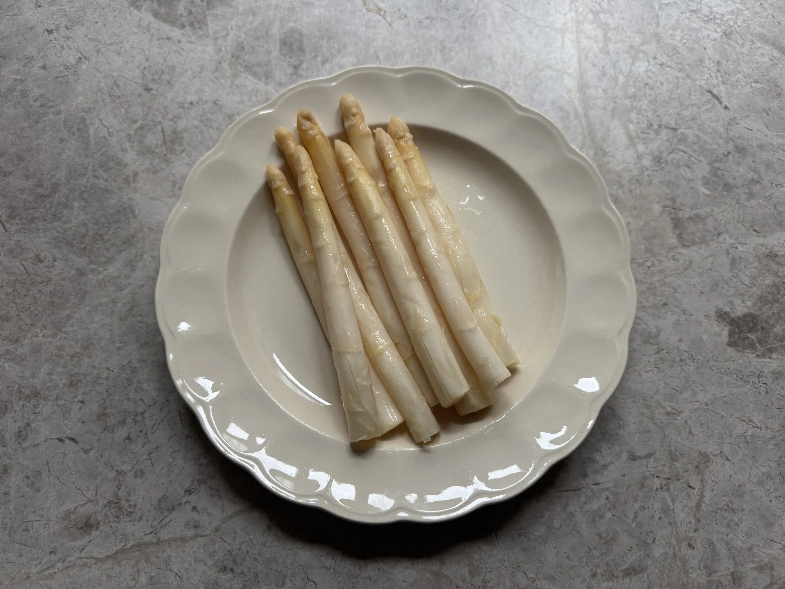 Last years fermented white asparagus