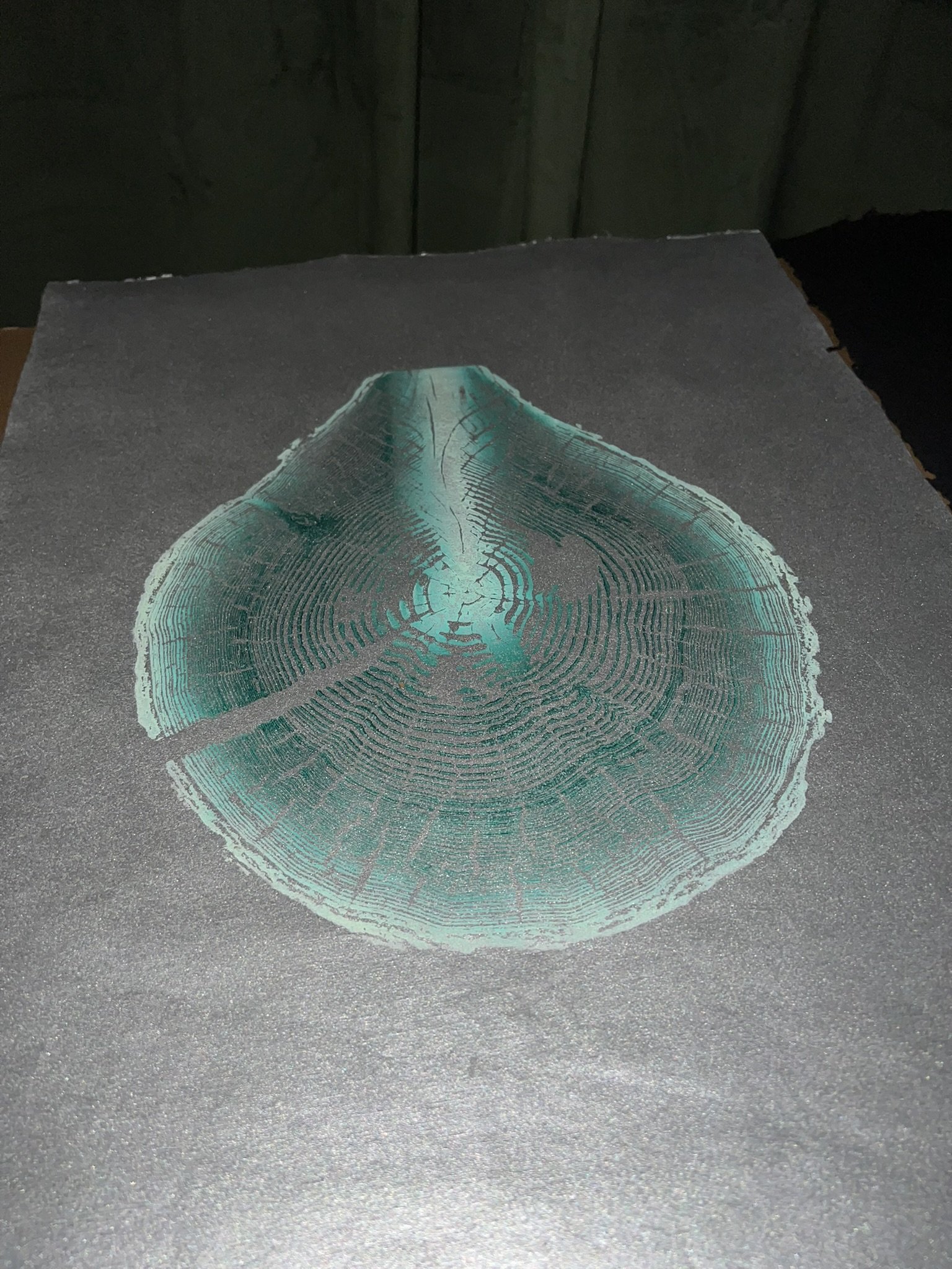 Western Hemlock #3 - "Metallic Silver Mint Lotus" 18"x24"