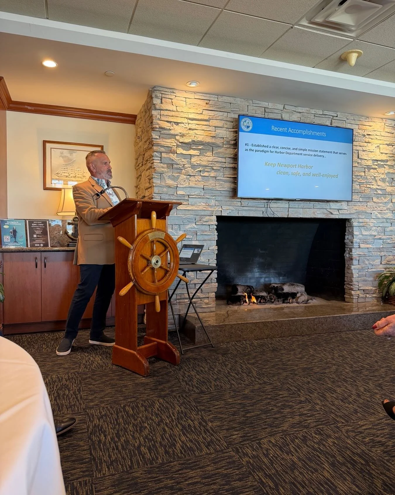 Had a wonderful time today with Harbormaster Paul Blank and #cdmchamber learning about the 880 acres of Newport Harbor. Exciting things happening on the Newport Waterfront!