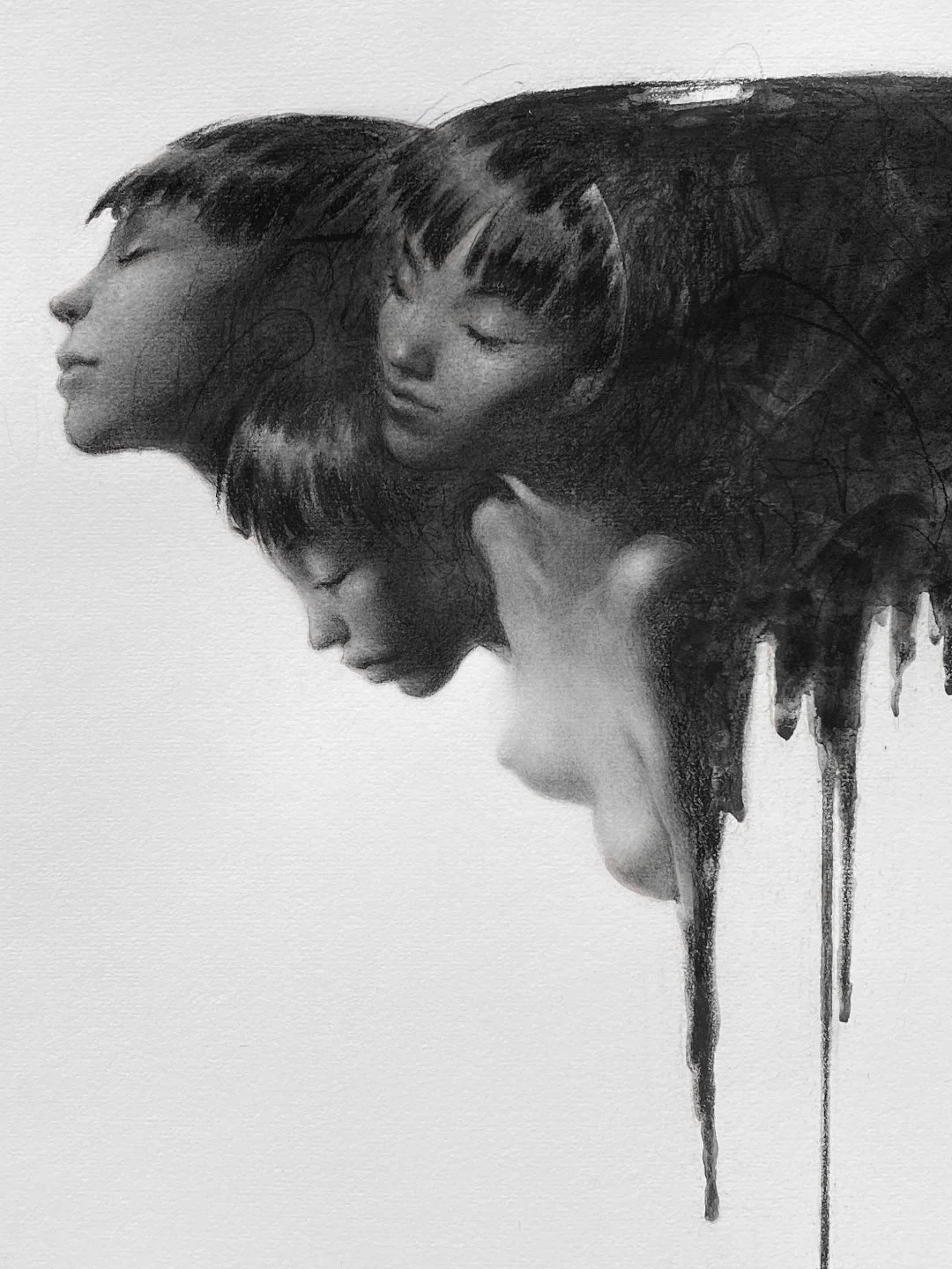 Experimental Charcoal - "Rawang (ระวัง) #7"