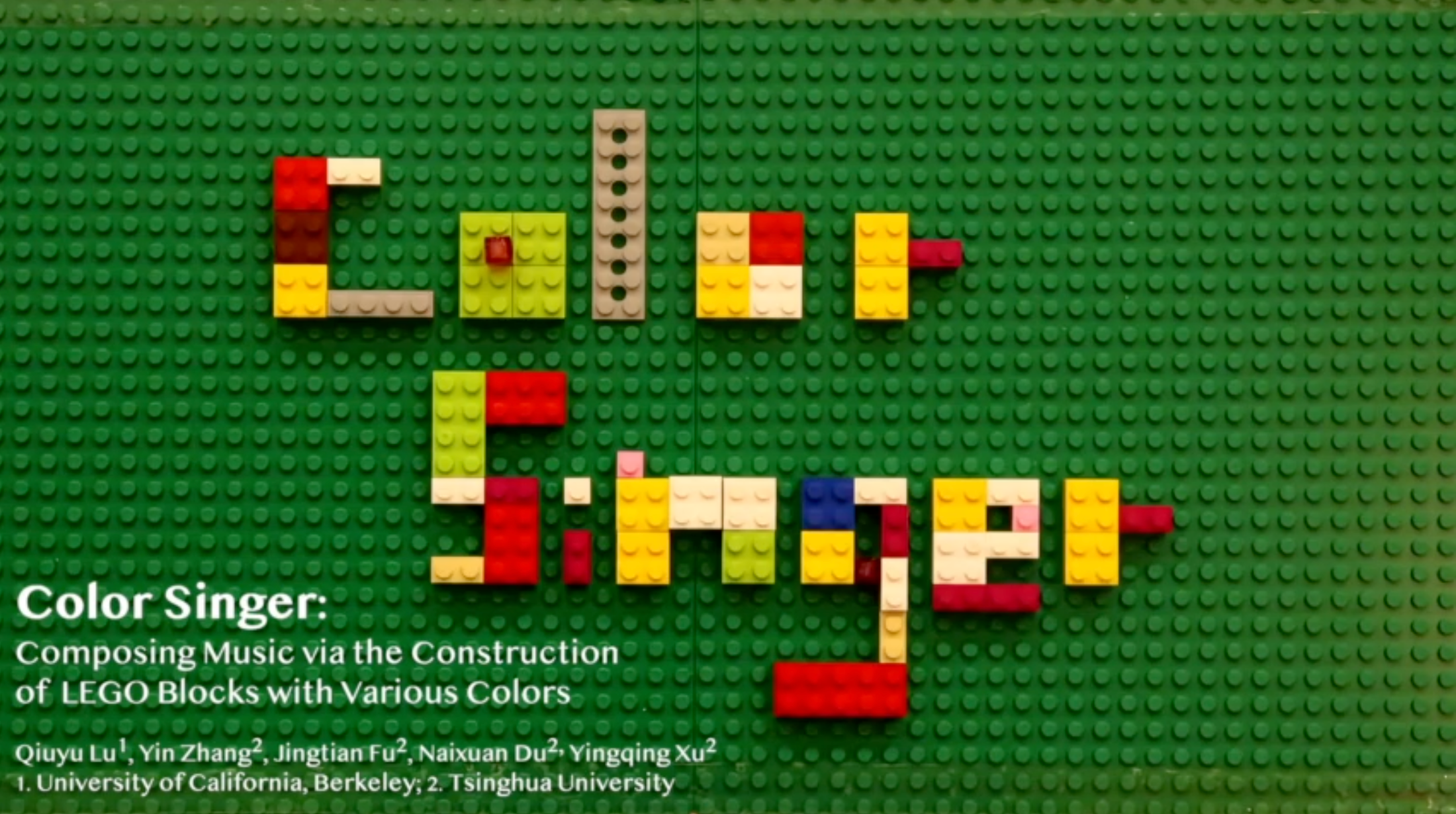 Color Singer: Composing Music via the Construction of LEGO Blocks with Various Colors