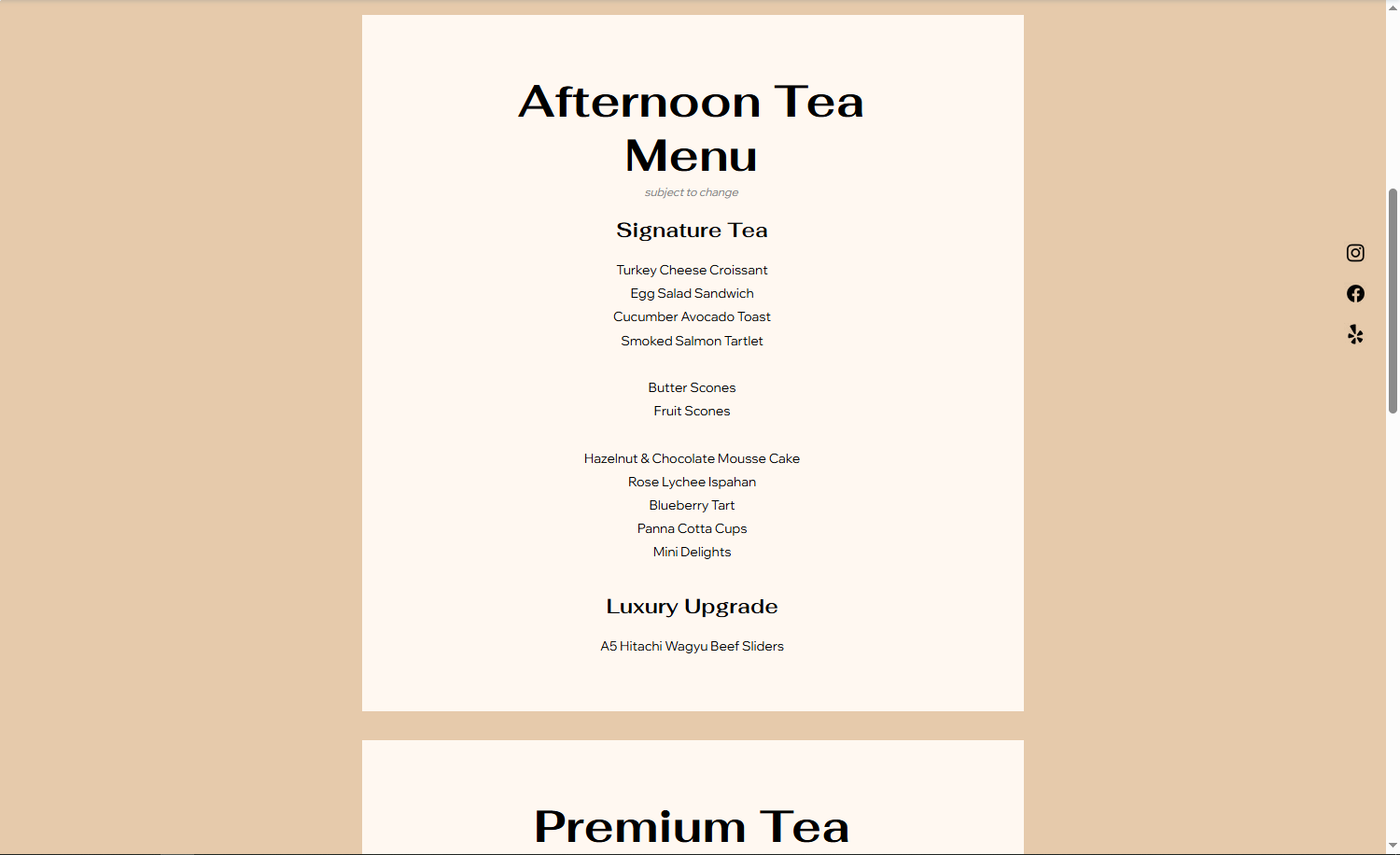 Afternoon Tea Page (Old)