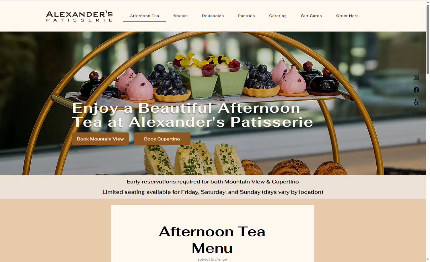 Afternoon Tea Page (Old)