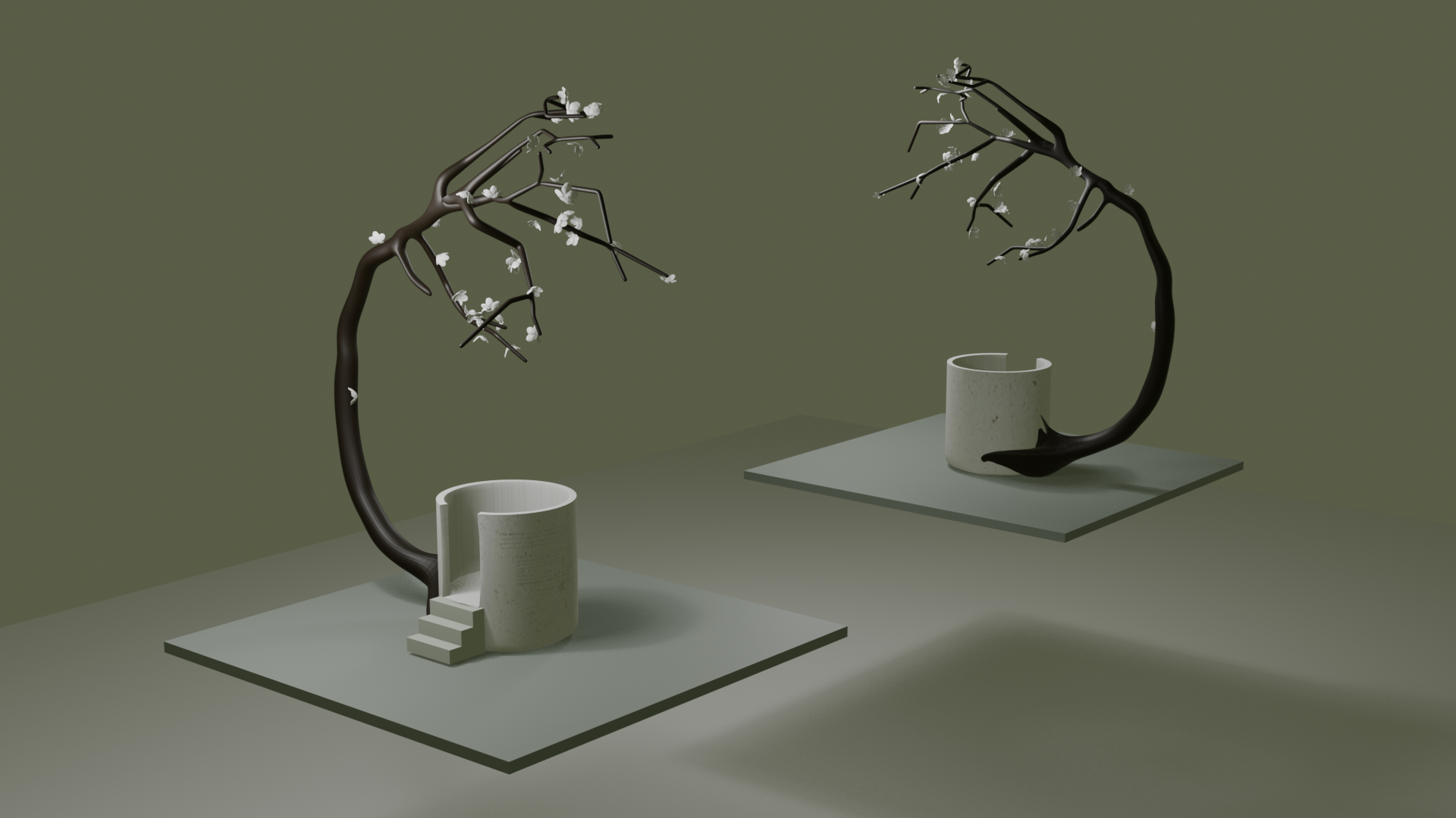 The Mist Cup: Interactive Sculpture (Blender)