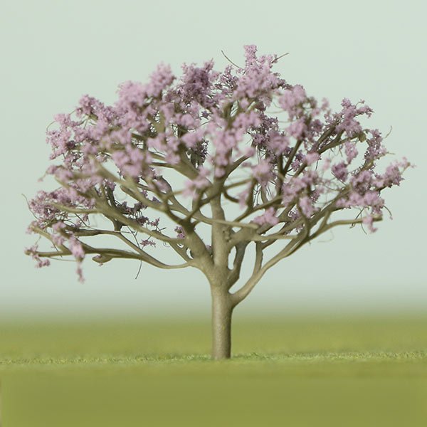 A scale model of a jacaranda tree