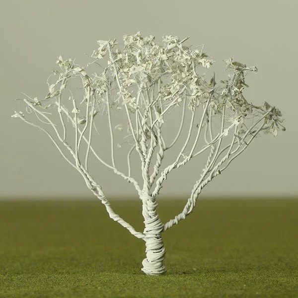 a scale model twisted wire tree