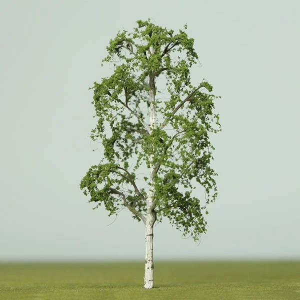 A scale model of a birch tree