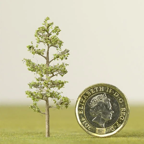 A scale model of a birch tree