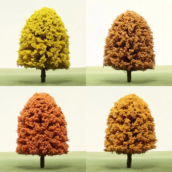 a scale model of a tree with autumn foliage