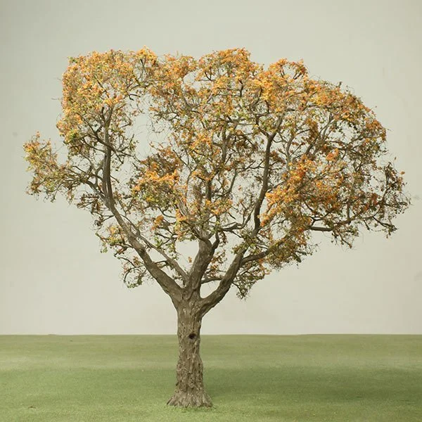 a scale model of a tree with autumn foliage