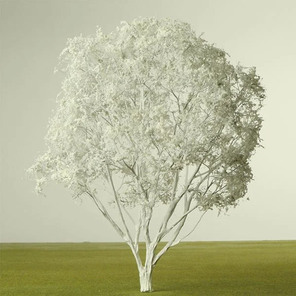 a scale model of a white tree